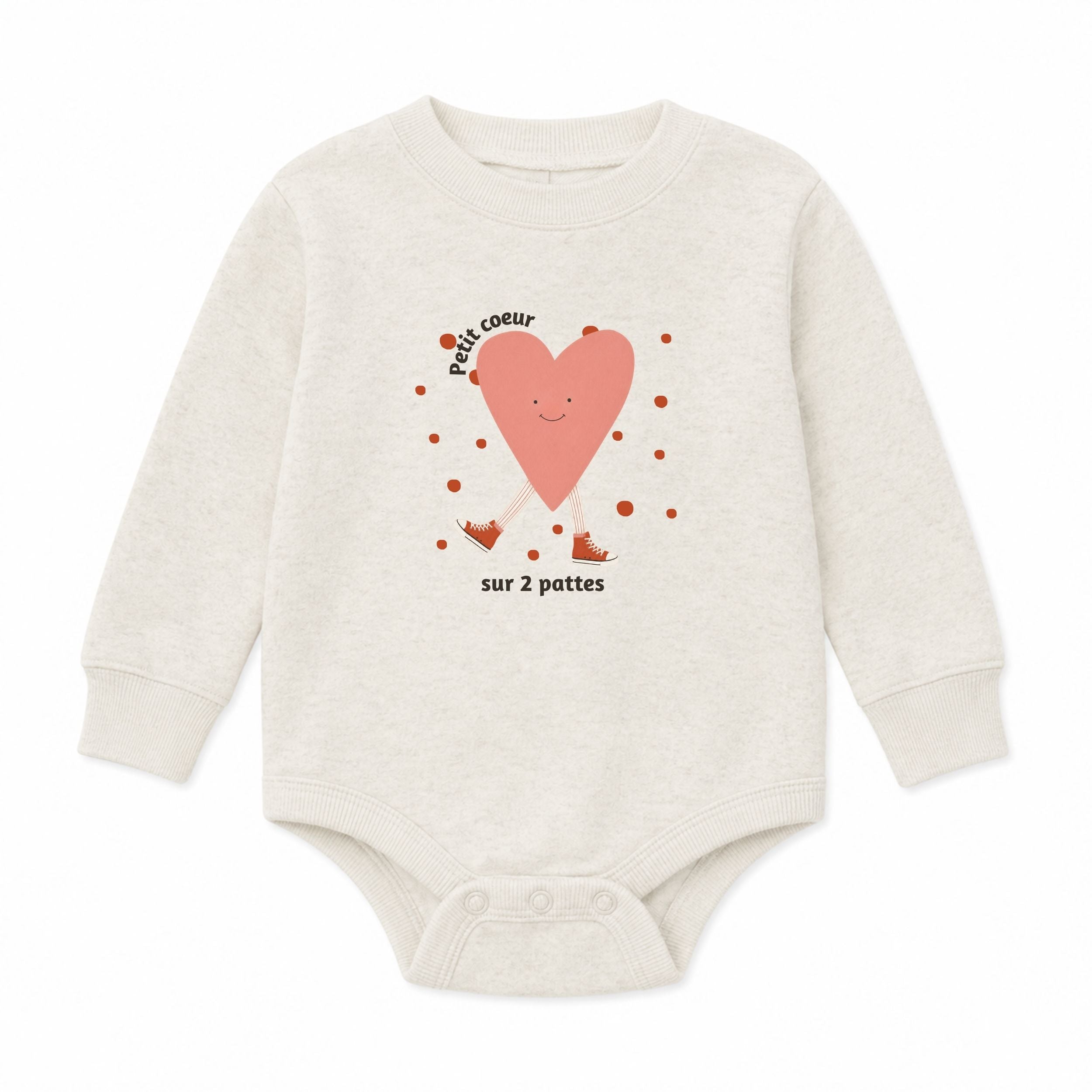 Kimono Bodysuit for babies - Cappuccino