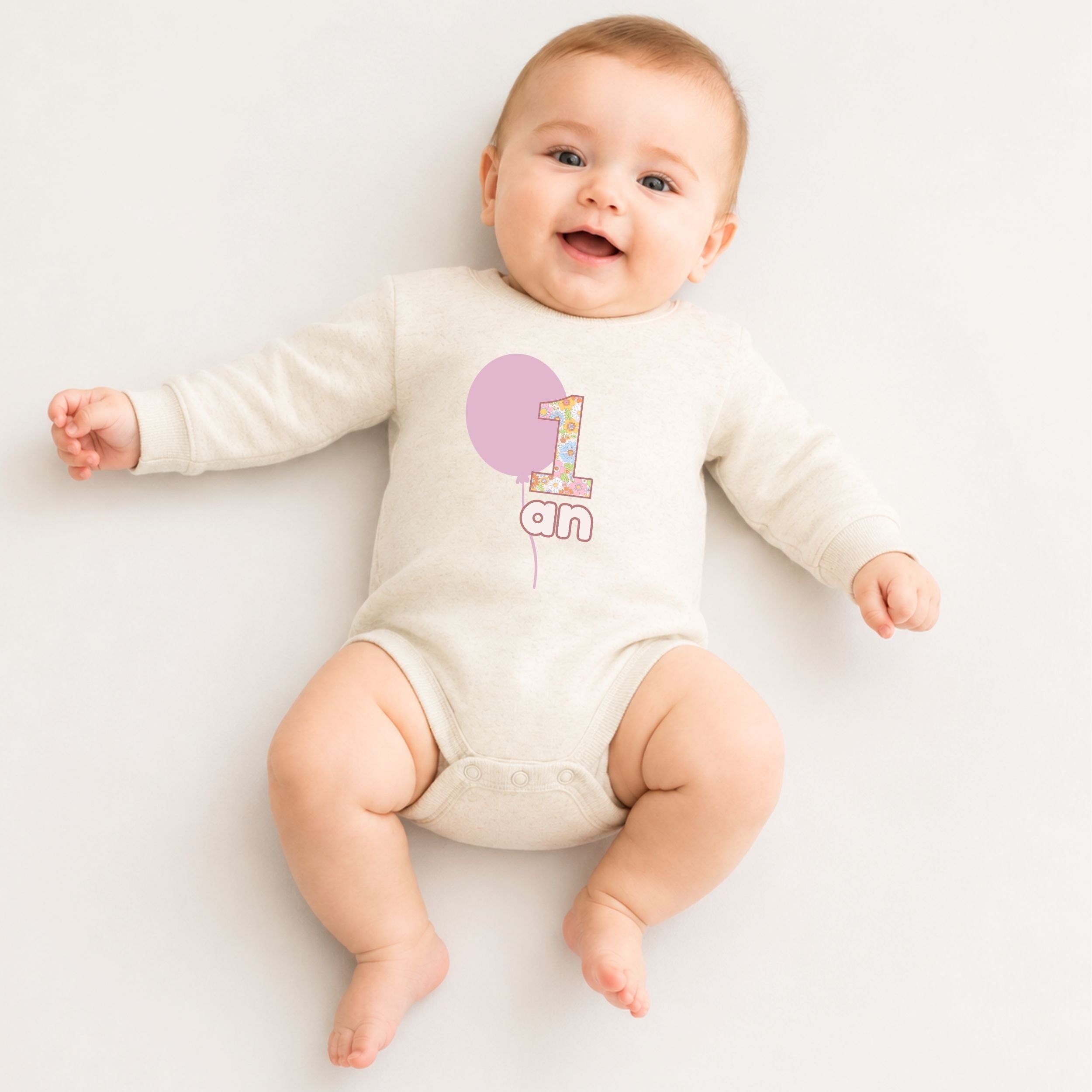 Kimono Bodysuit for babies - Cappuccino