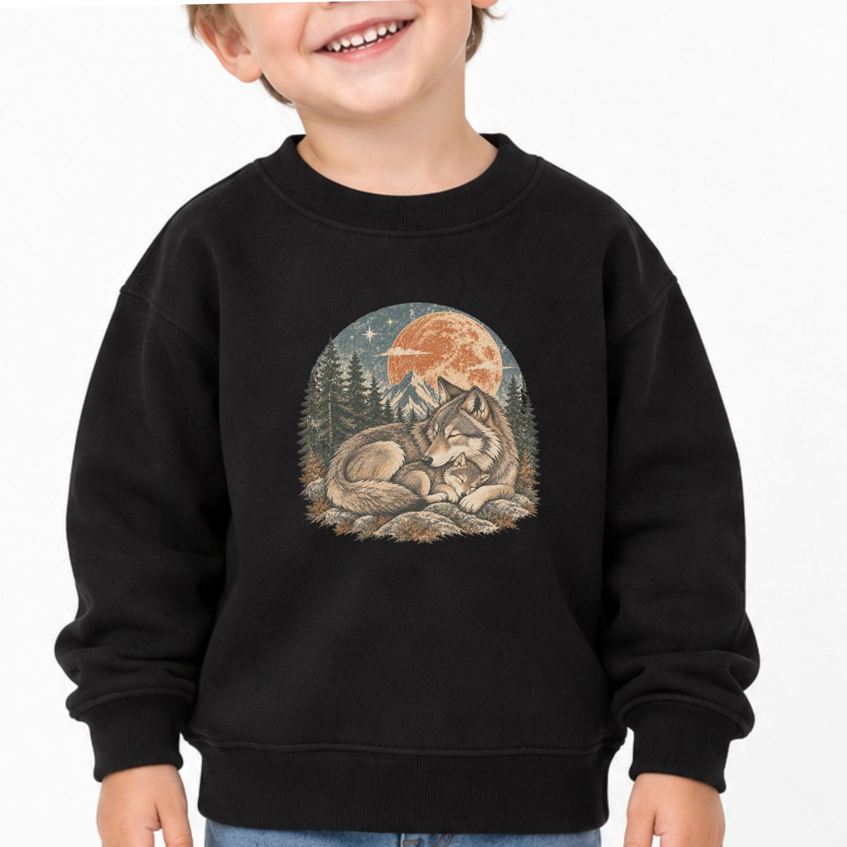 Crewneck enfants-Petit loup