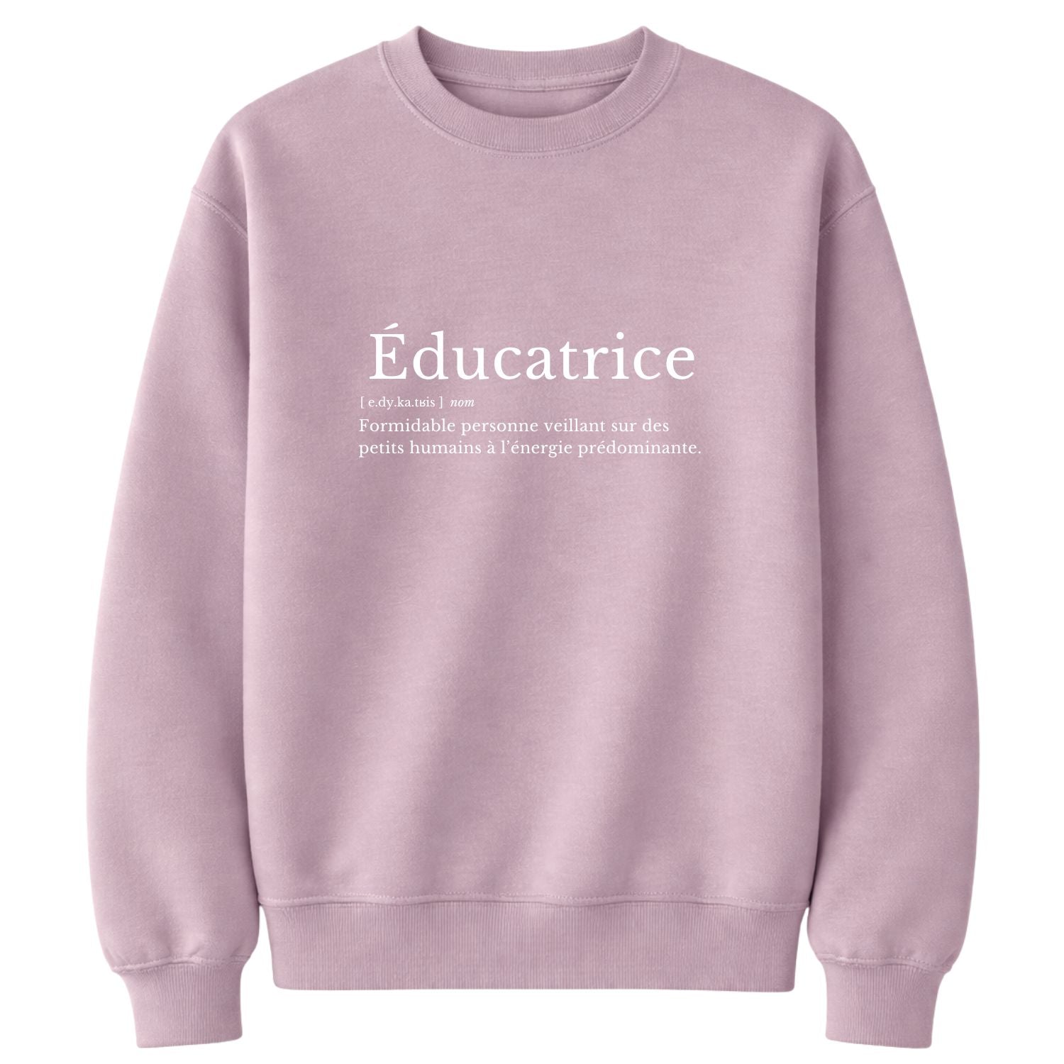 Crewneck pour femmes-Définition éducatrice (mauve)