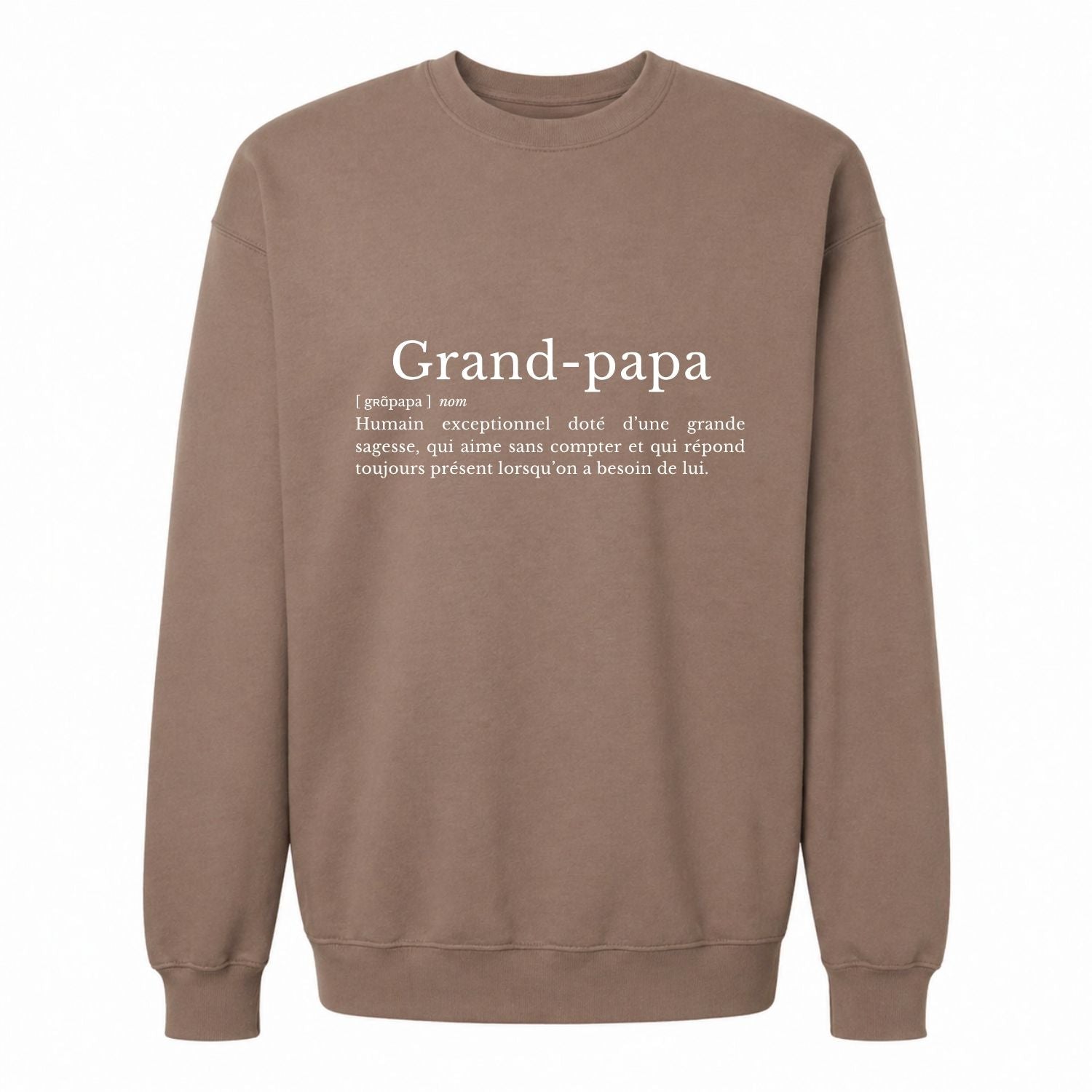 Crewneck pour hommes- Définition grand-papa