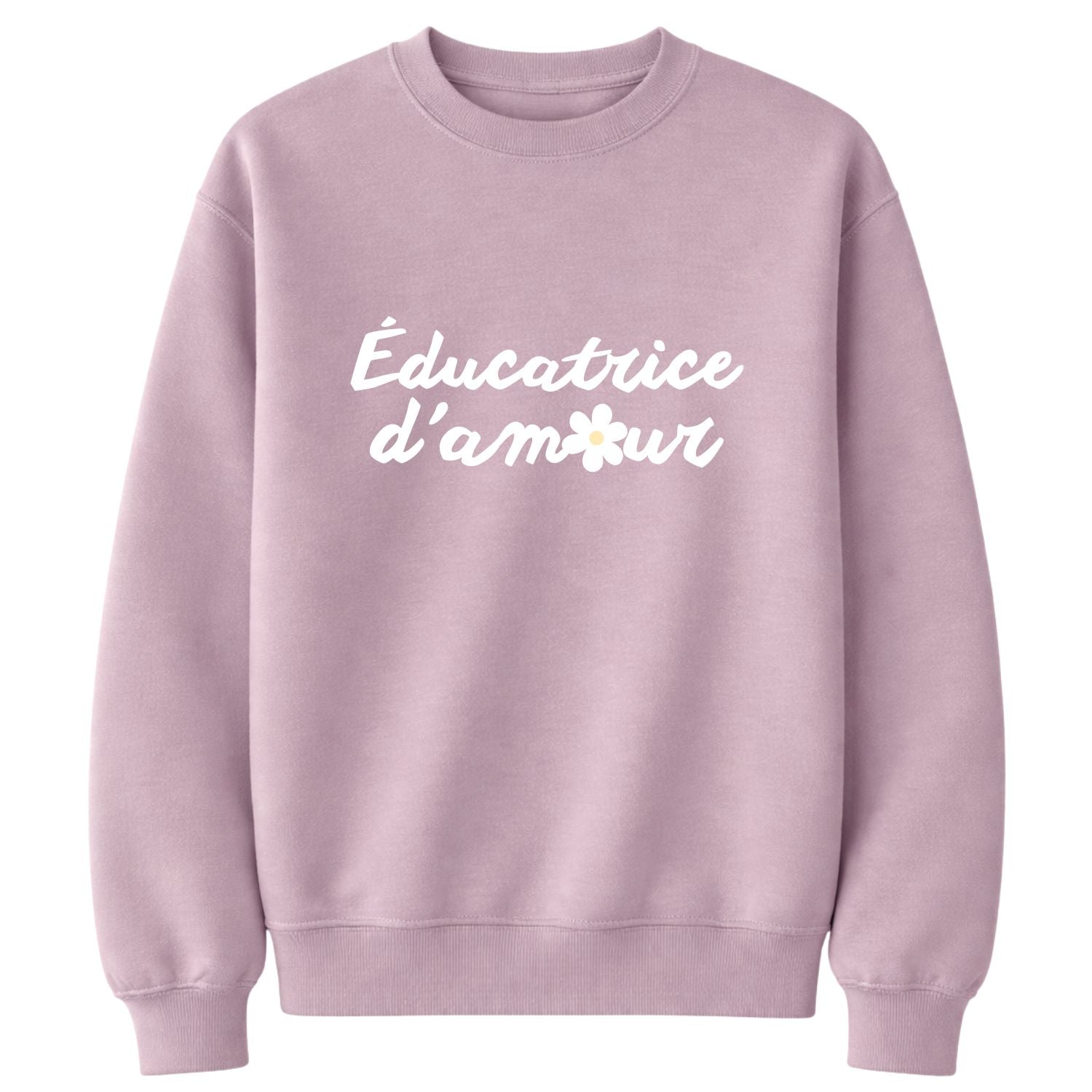 Crewneck pour femmes- Éducatrice d'amour (mauve)