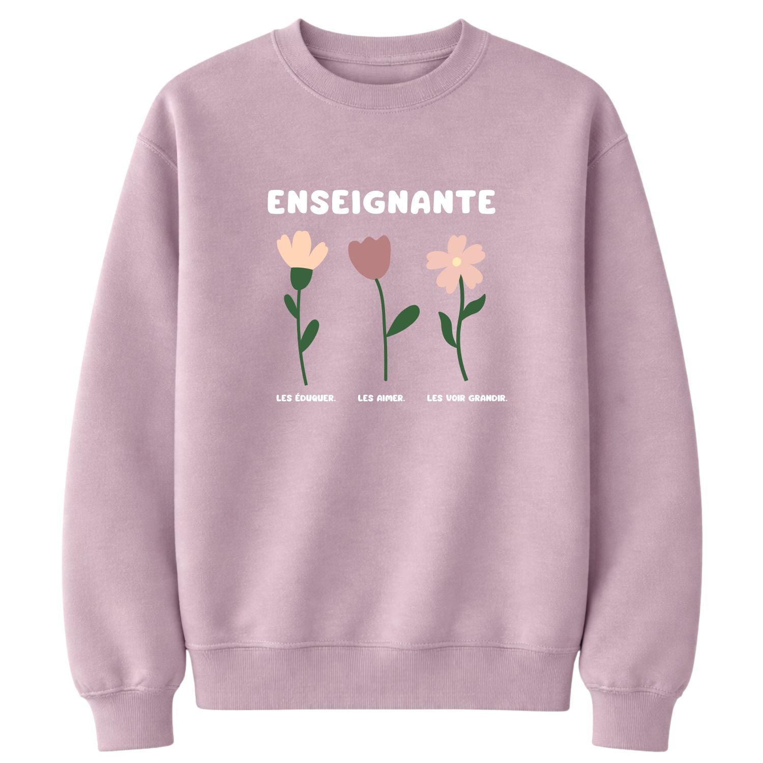 Crewneck pour femmes-Enseignante (fleur)