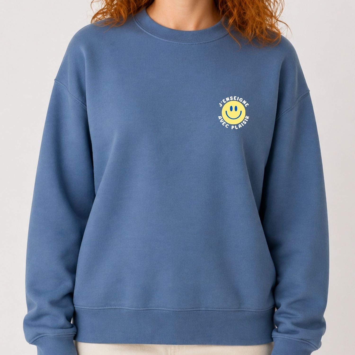 Crewneck pour femmes- J'enseigne avec plaisir (dos)