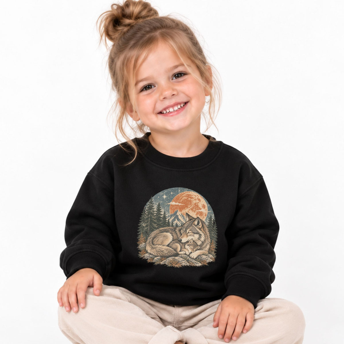 Crewneck enfants-Petit loup