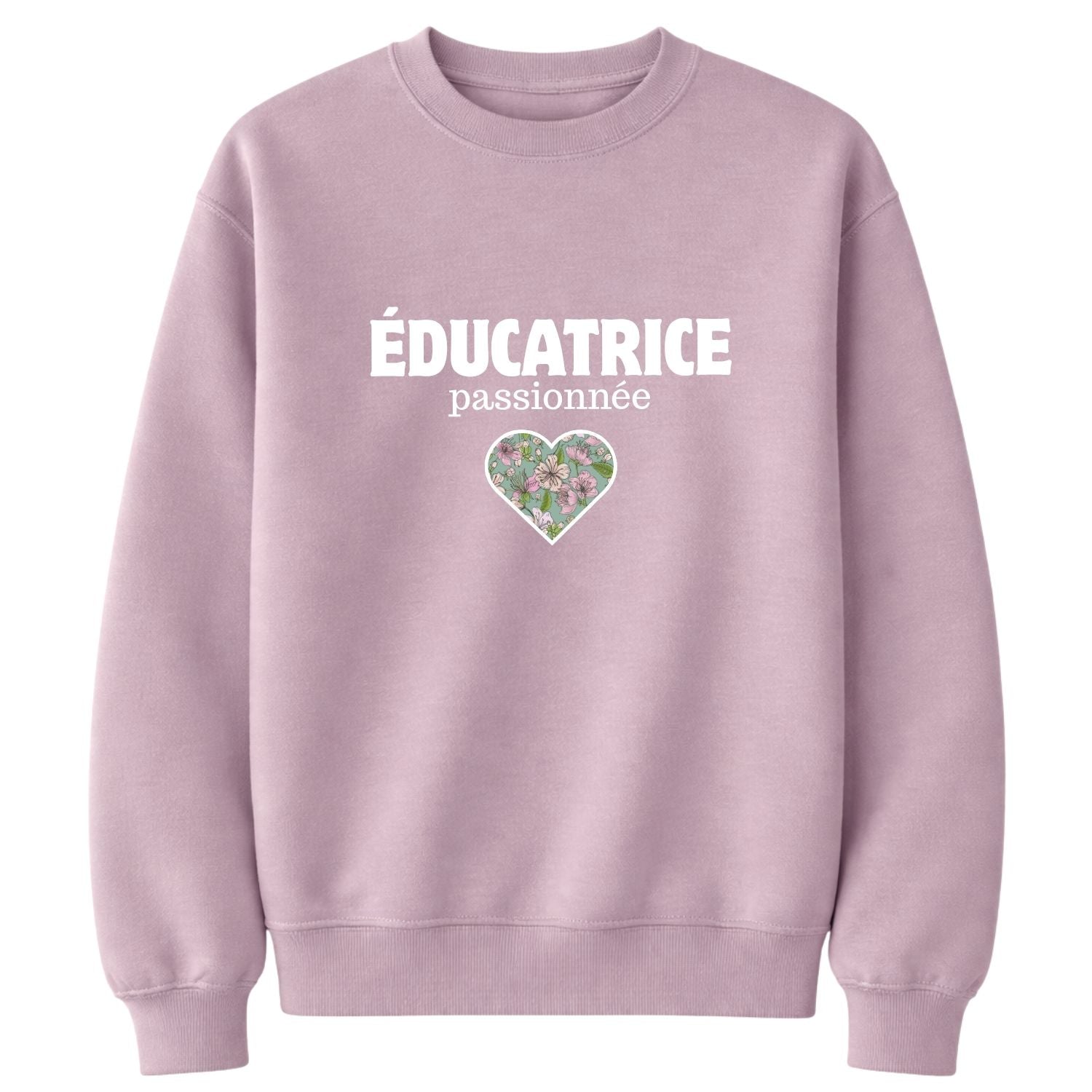 Crewneck pour femmes-Éducatrice passionnée (mauve)