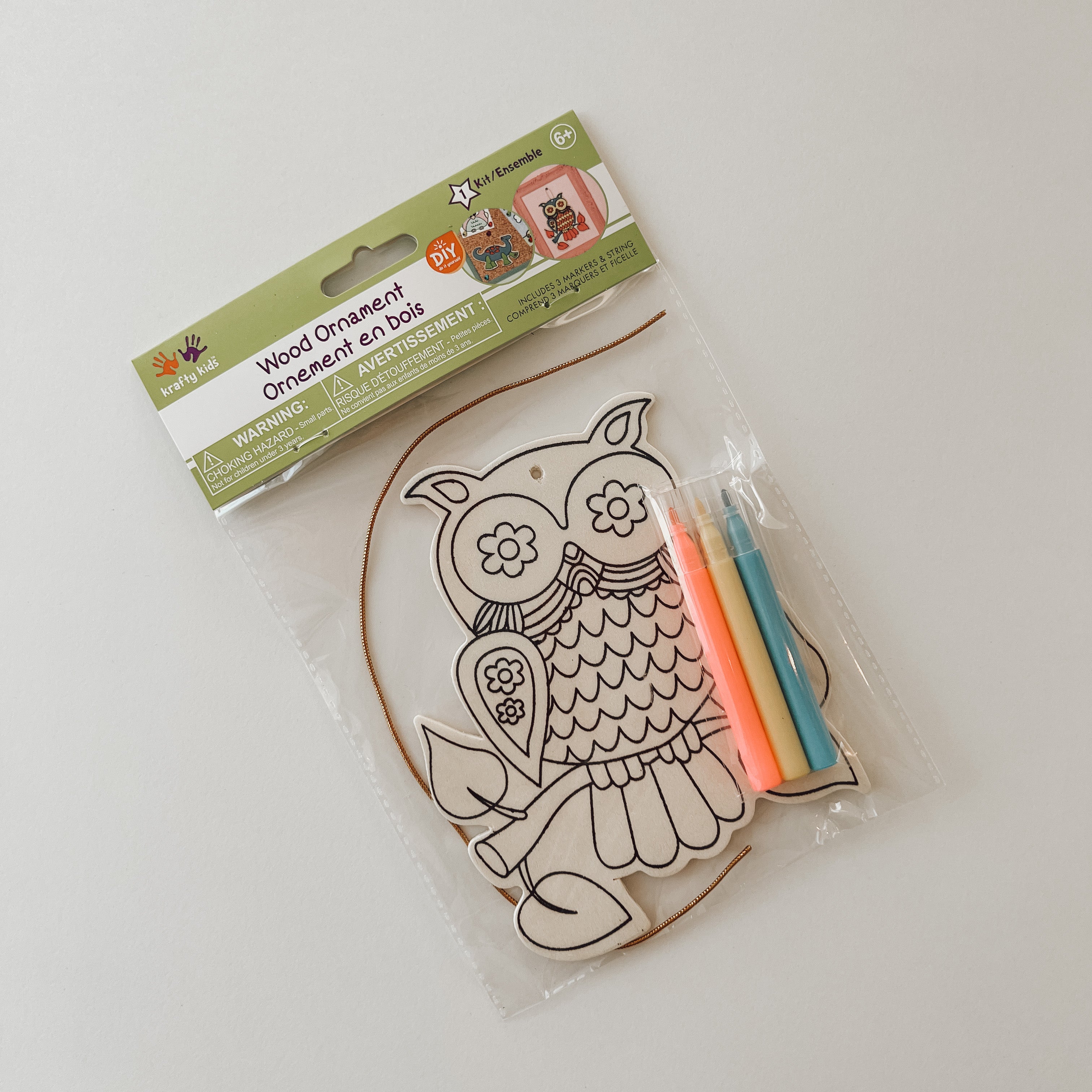 Hibou de bois à colorier