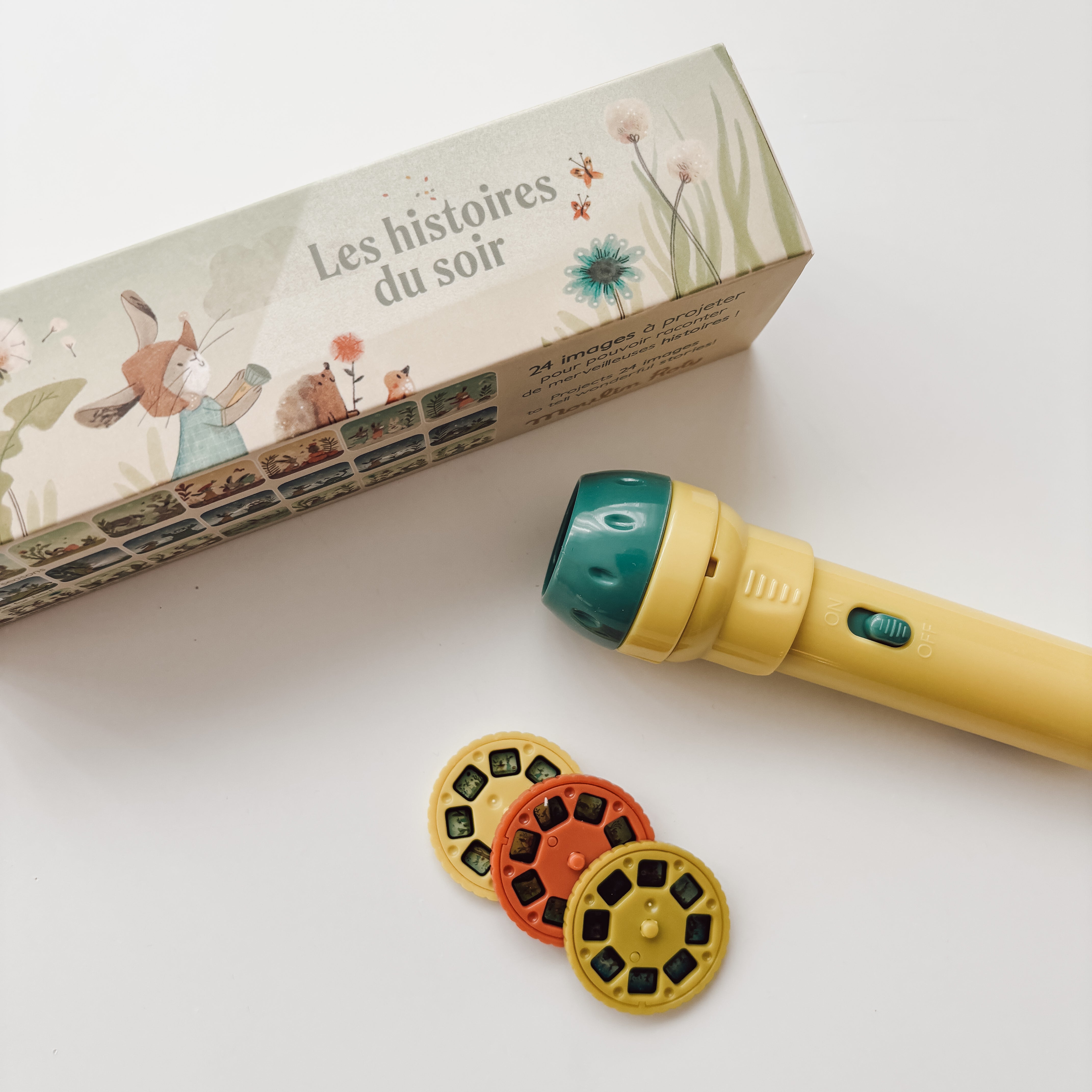 Lampe à histoire - Trois petits lapins