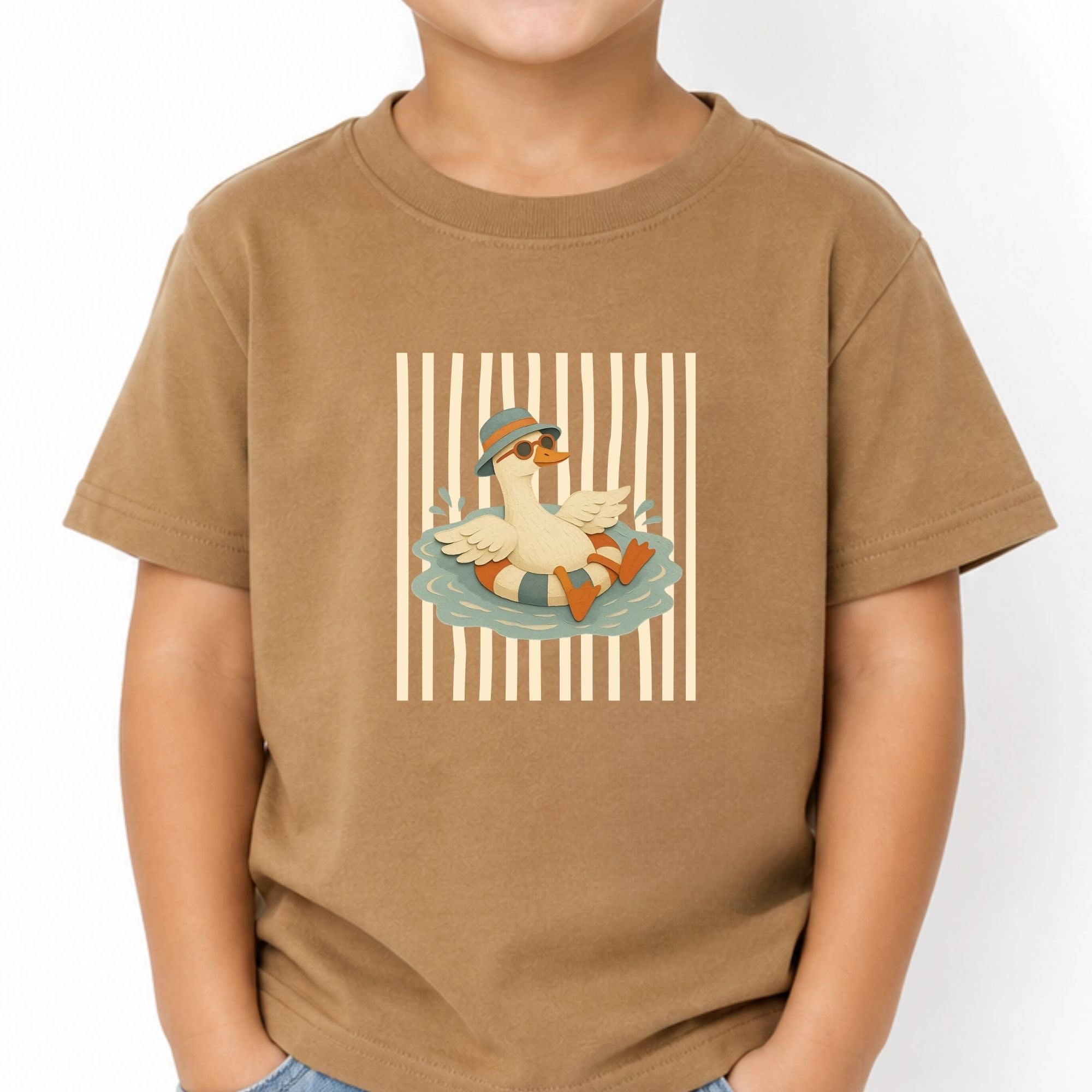 T-shirt bébés et enfants- Oie en vacances