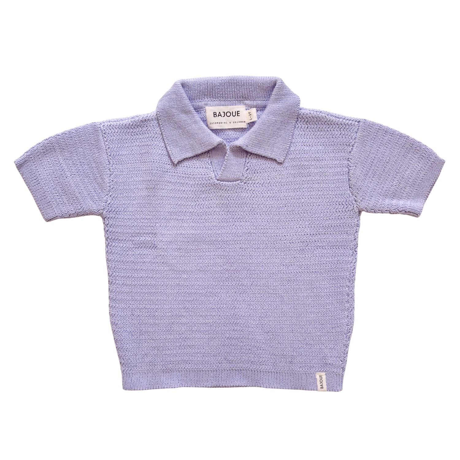 Polo en tricot bébés et enfants- Mauve