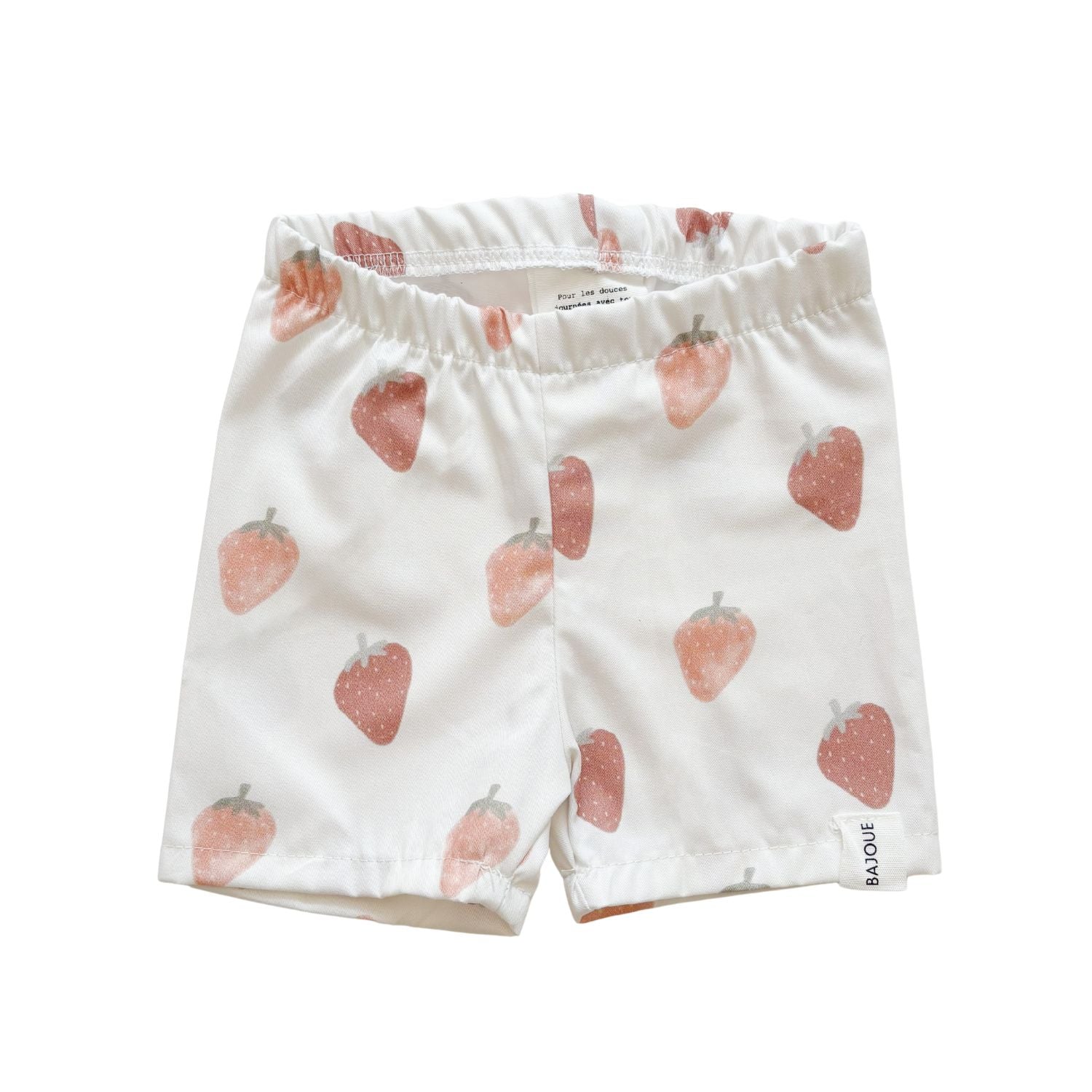 Short coton bio bébés et enfants-Fraise