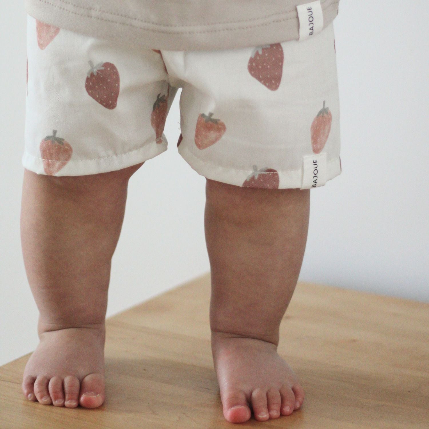 Short coton bio bébés et enfants-Fraise