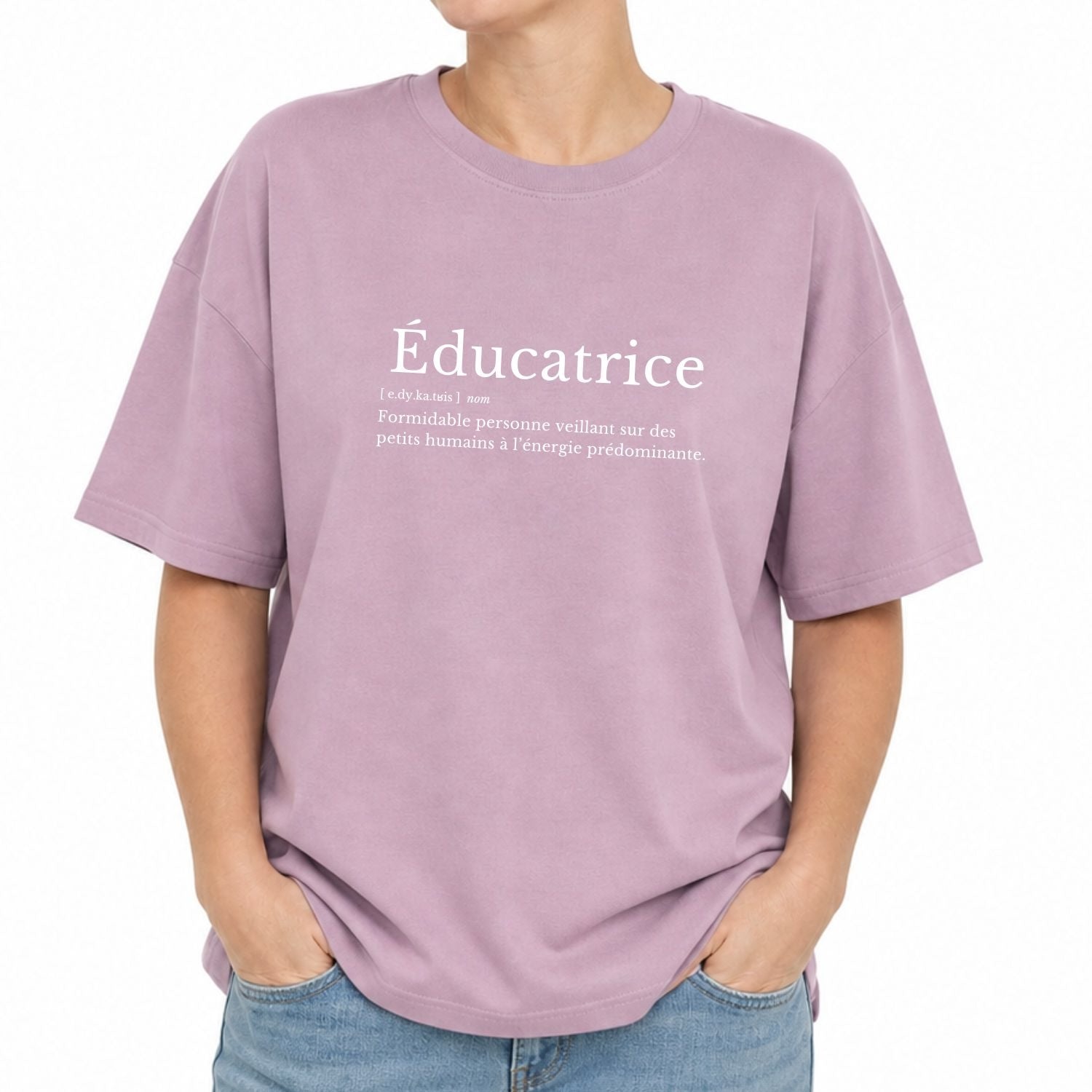 T-shirt pour femmes-Définition éducatrice (mauve)