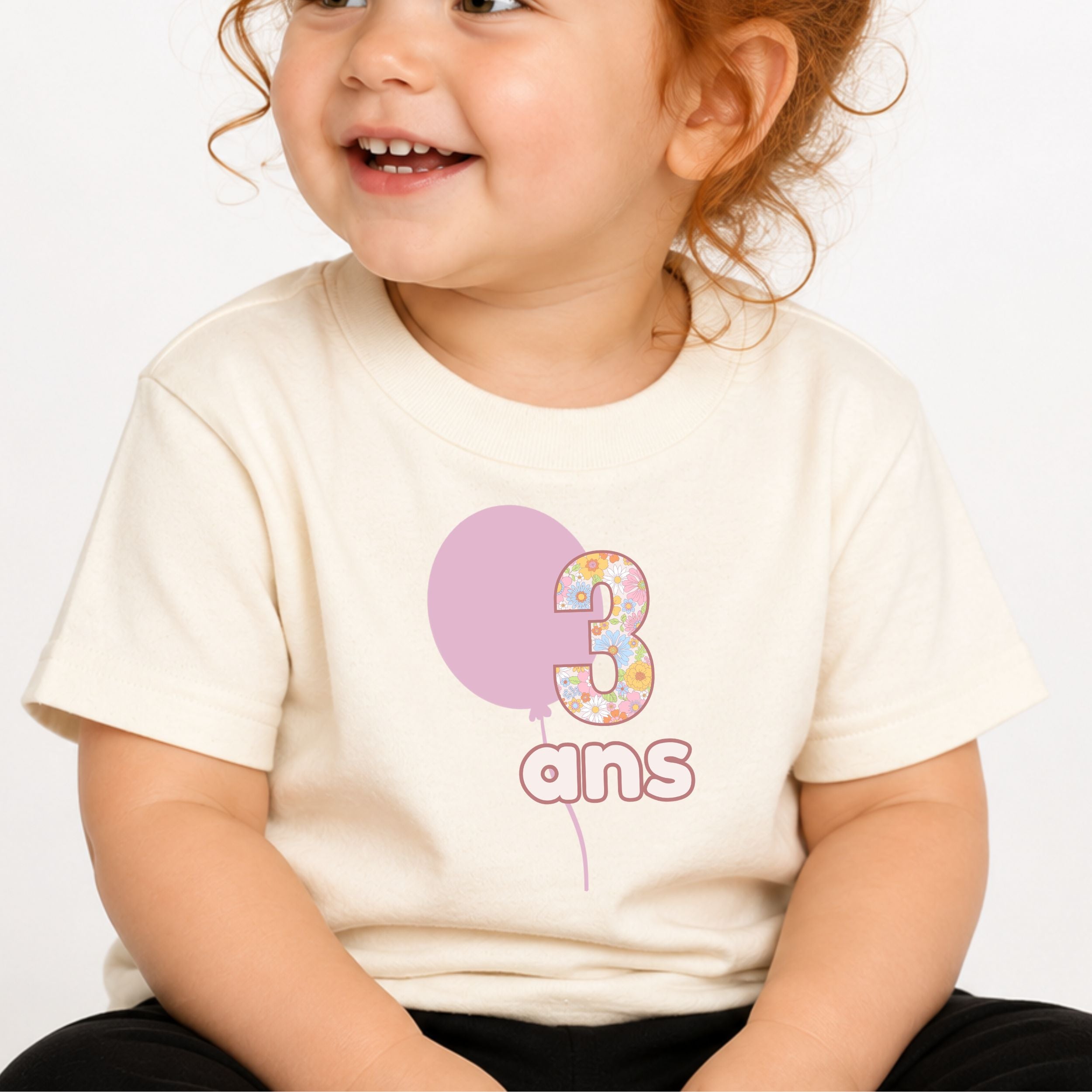 T-shirt enfants-Anniversaire (ballon mauve)