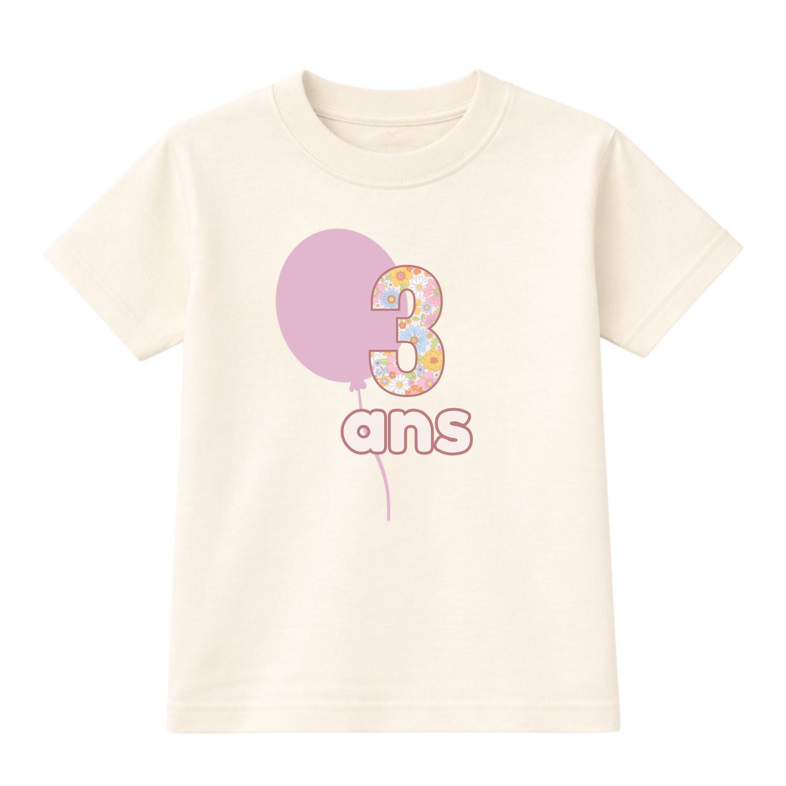 T-shirt enfants-Anniversaire (ballon mauve)