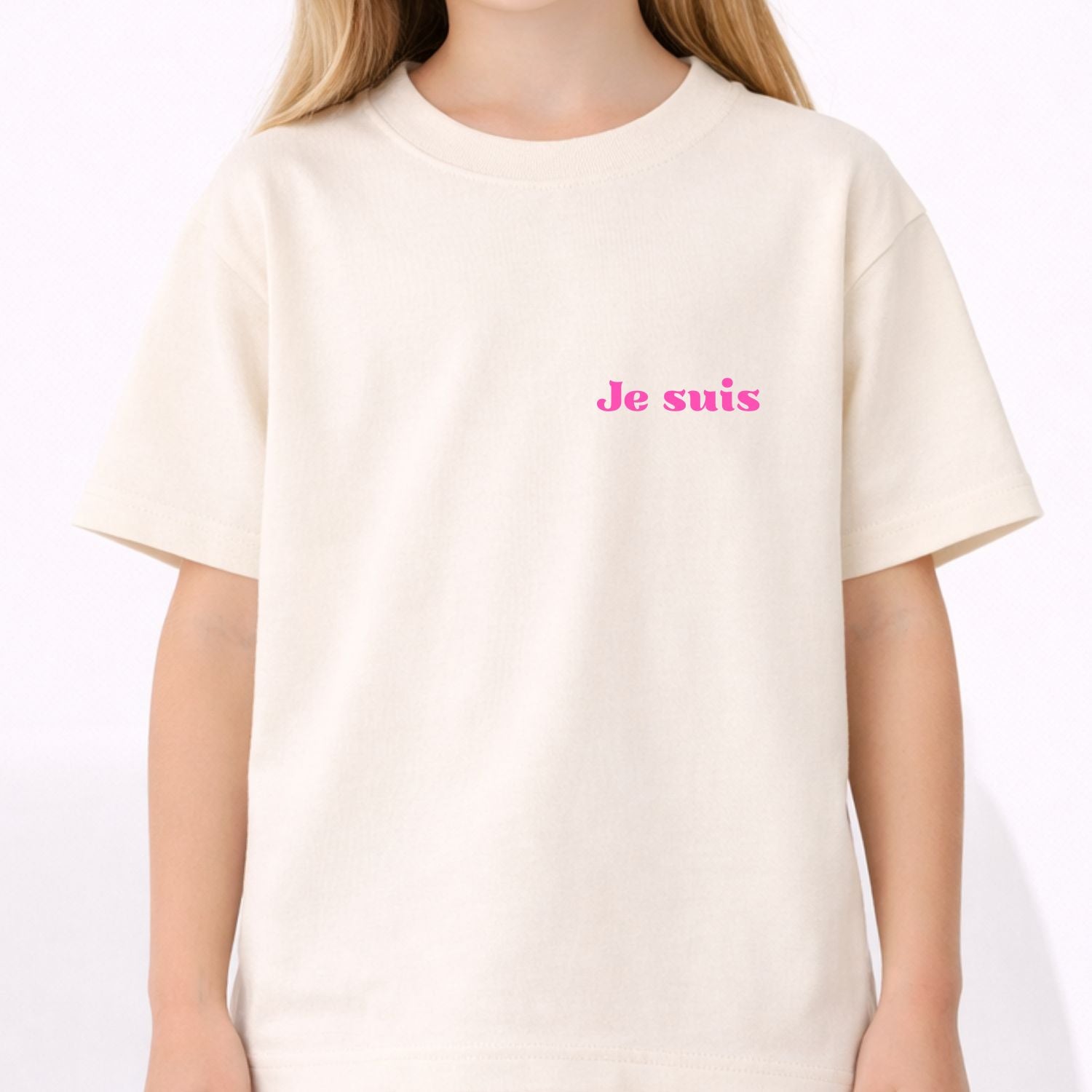 T-shirt enfants-Je suis unique (crème)