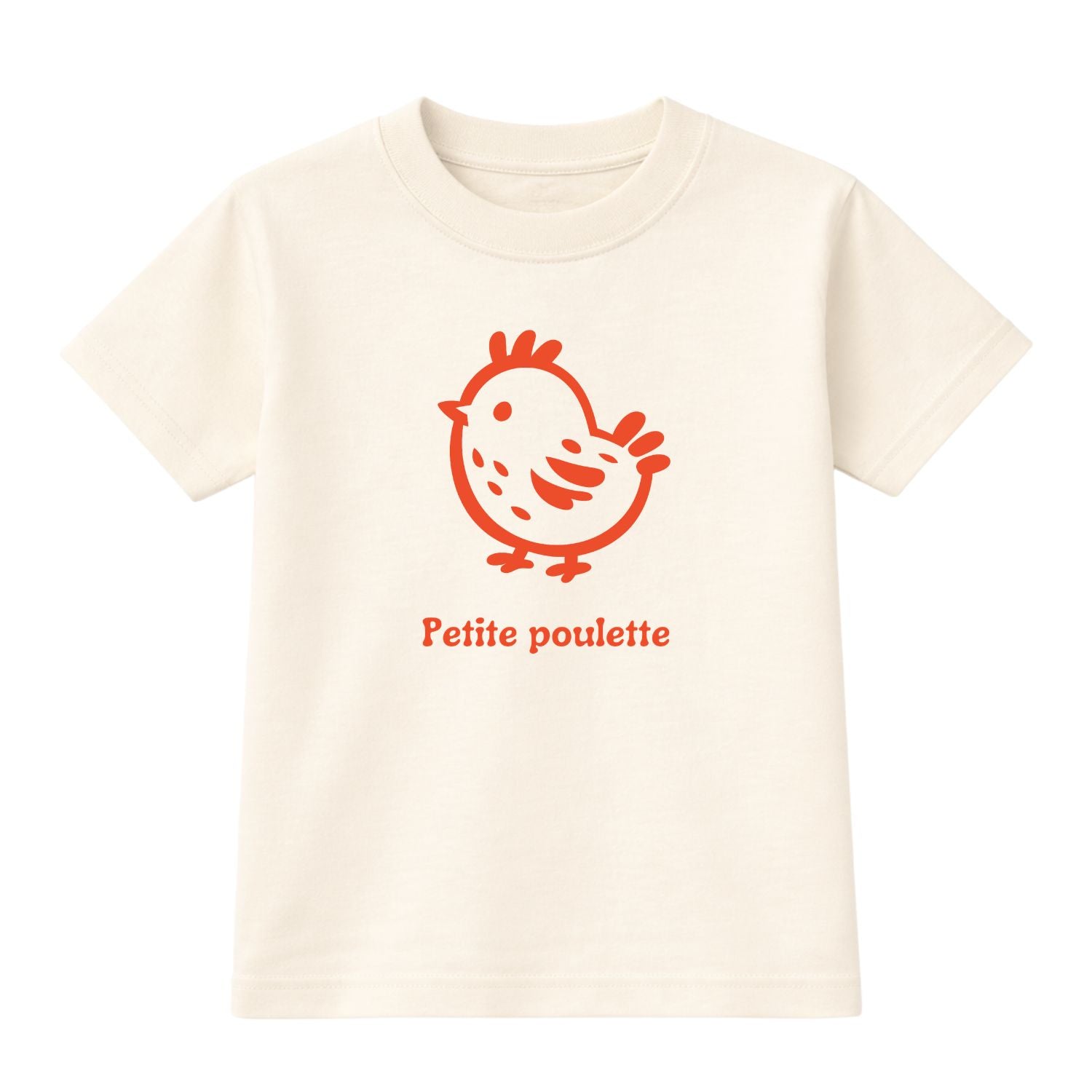T-shirt enfants-Petite poulette (Rouge)
