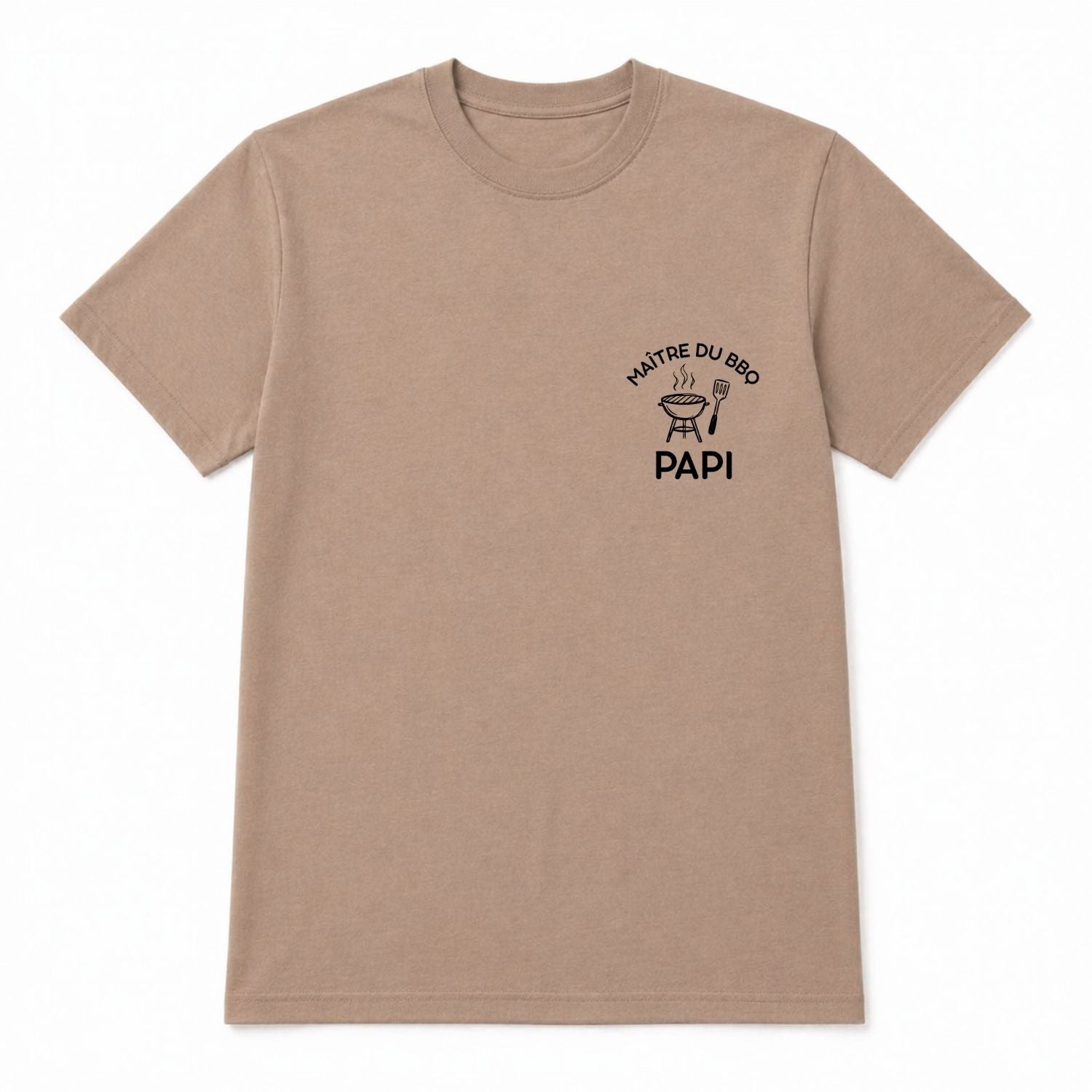 T-shirt pour hommes-Papi BBQ (brun)
