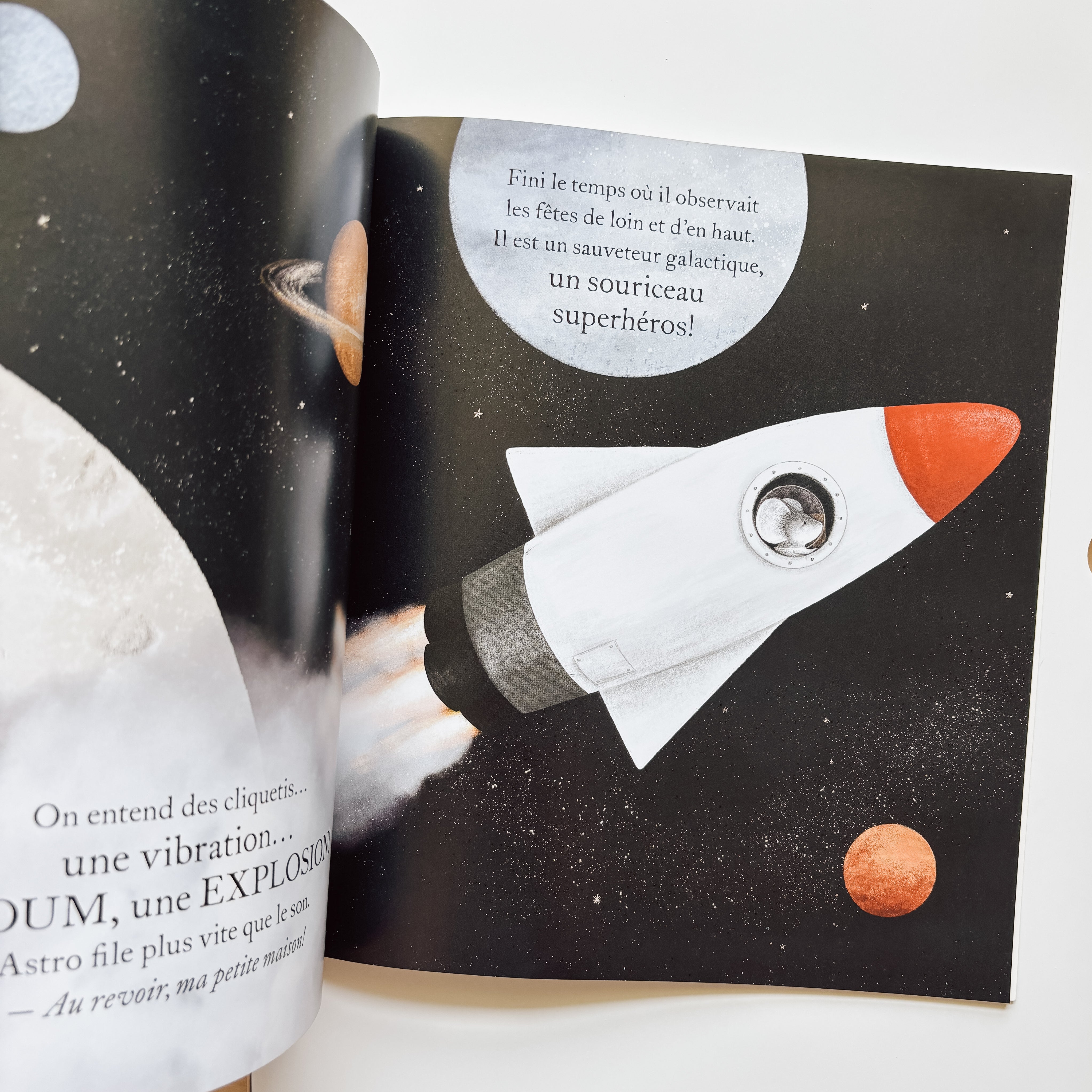Livre d'histoire - Une souris sur la lune