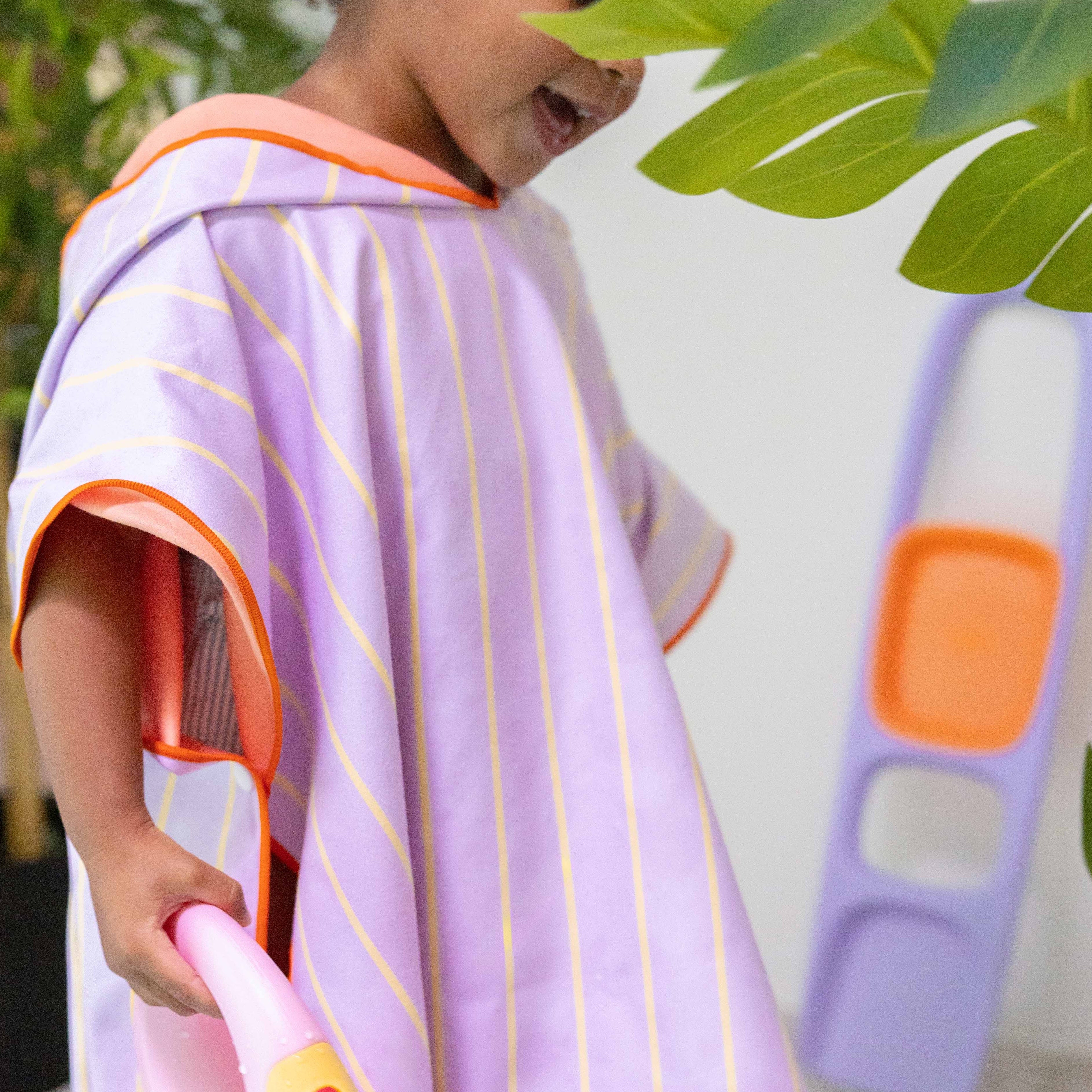 Poncho pour bébés et enfants - Lavande