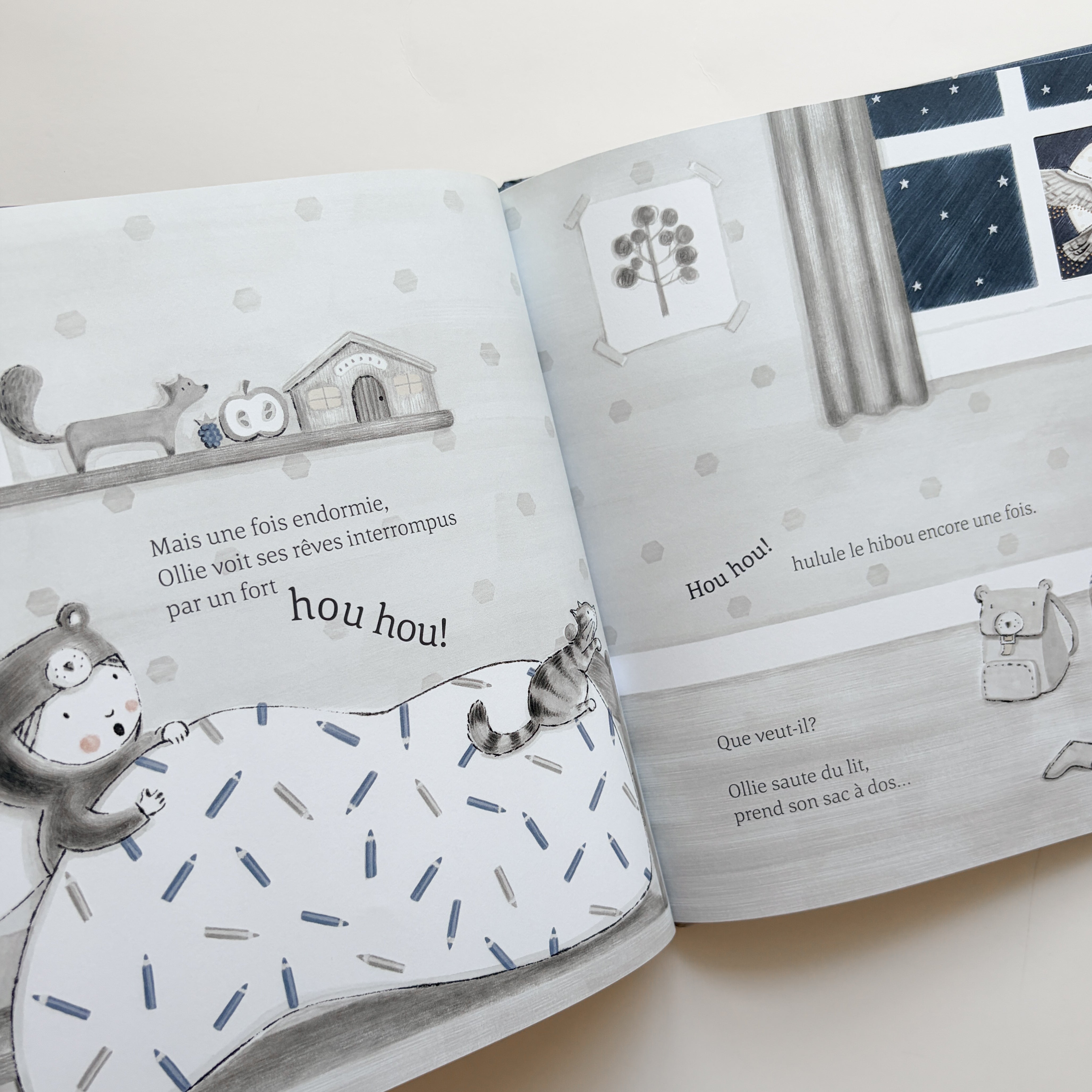 Livre d'histoire - Le petit ourson à l'école