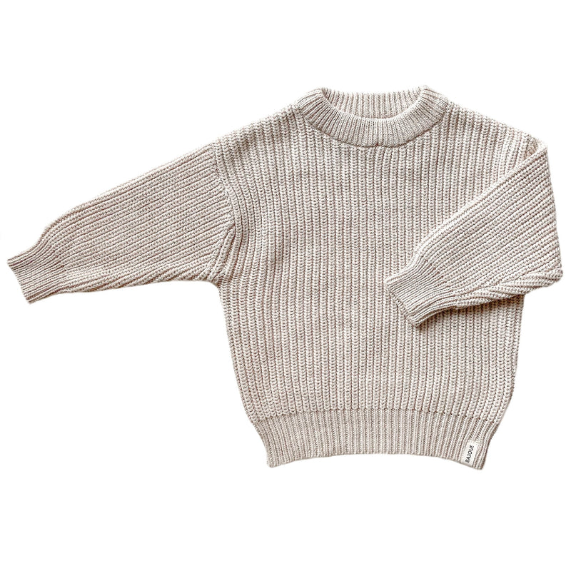 Knit Sweater for babies and children - Oat