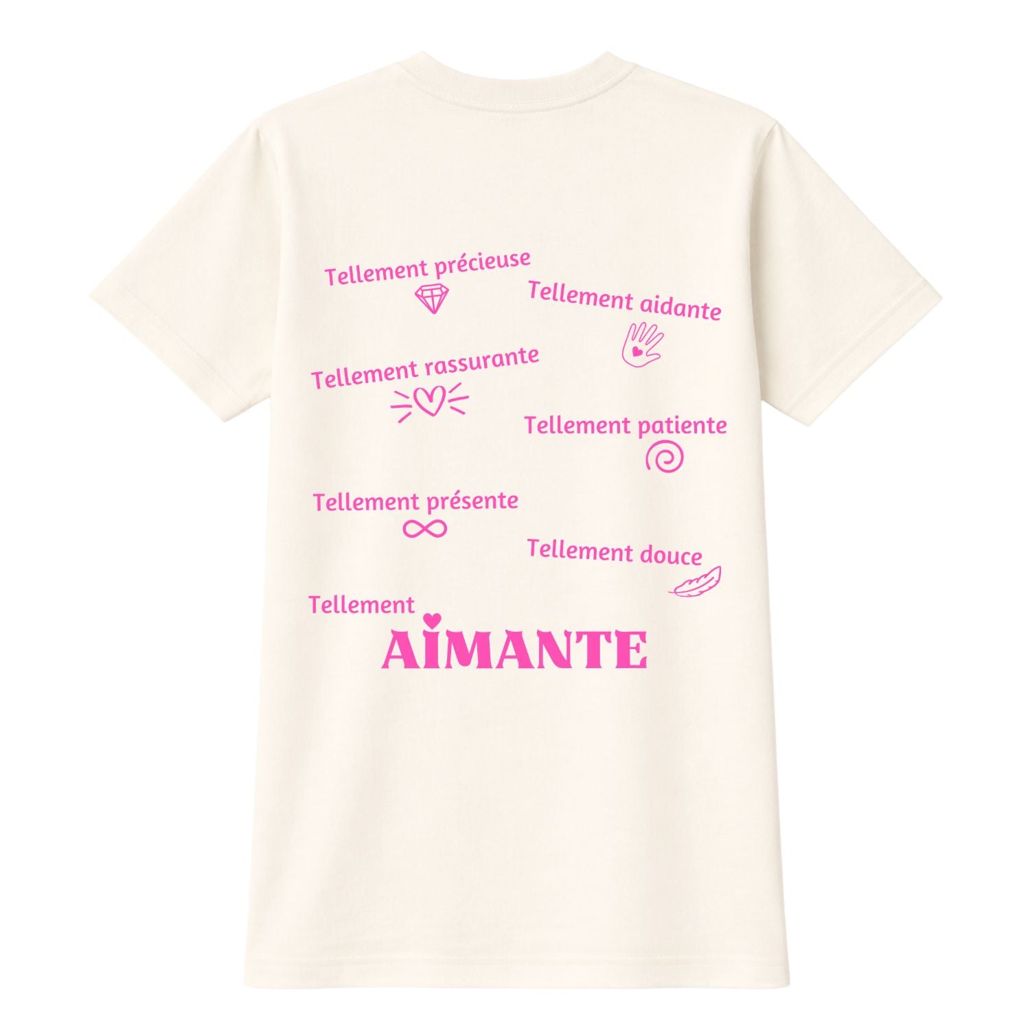 T-shirt pour femmes-Je suis aimante (crème)