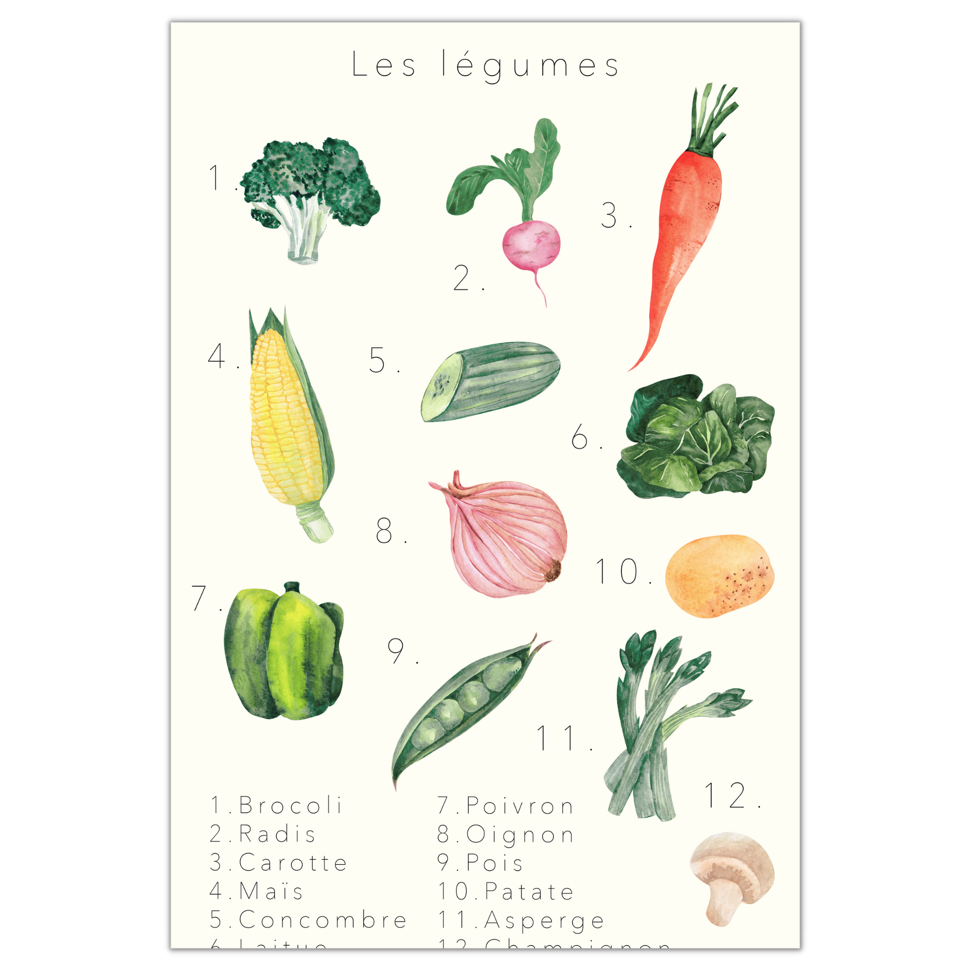 Decorative & Educational Poster "Vegetables"