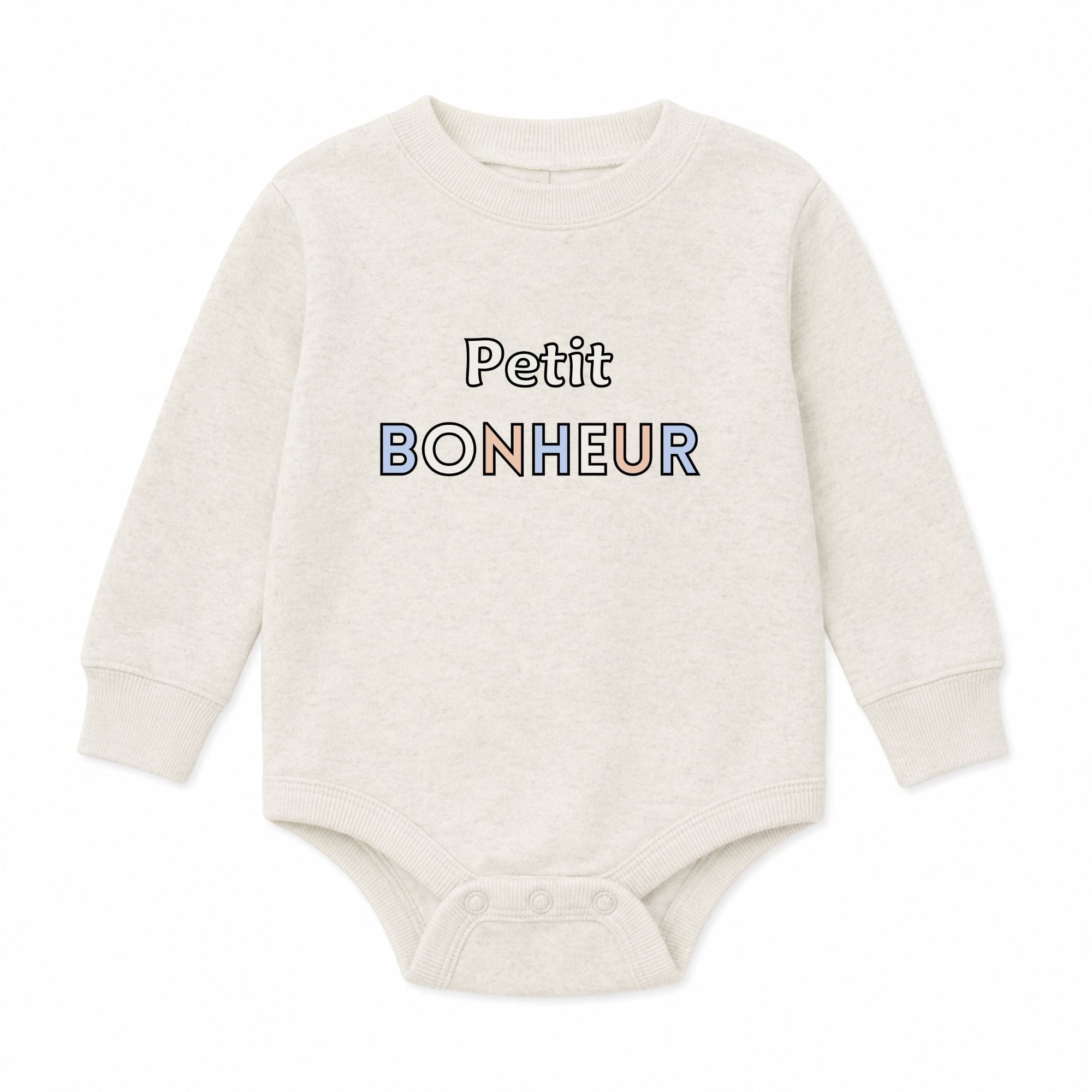 Kimono Bodysuit for babies - Cappuccino