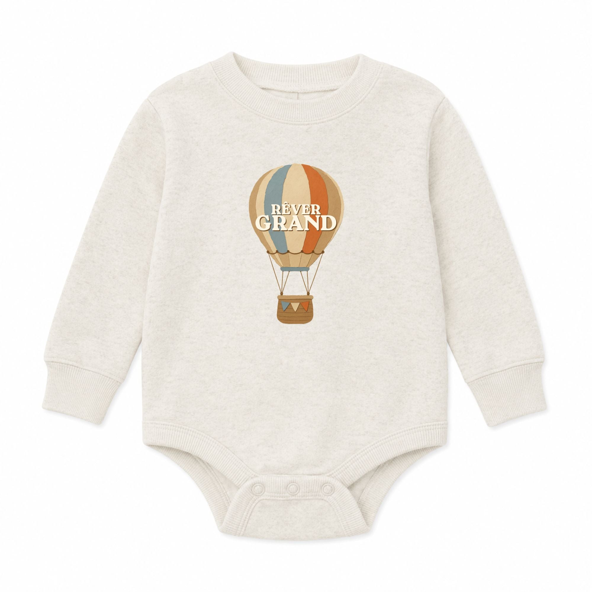 Kimono Bodysuit for babies - Cappuccino