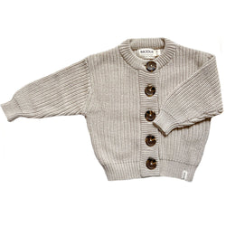 Knitted Babies and Children's Cardigan - Oat