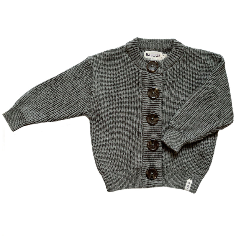 Knitted Babies and Children's Cardigan - Sage