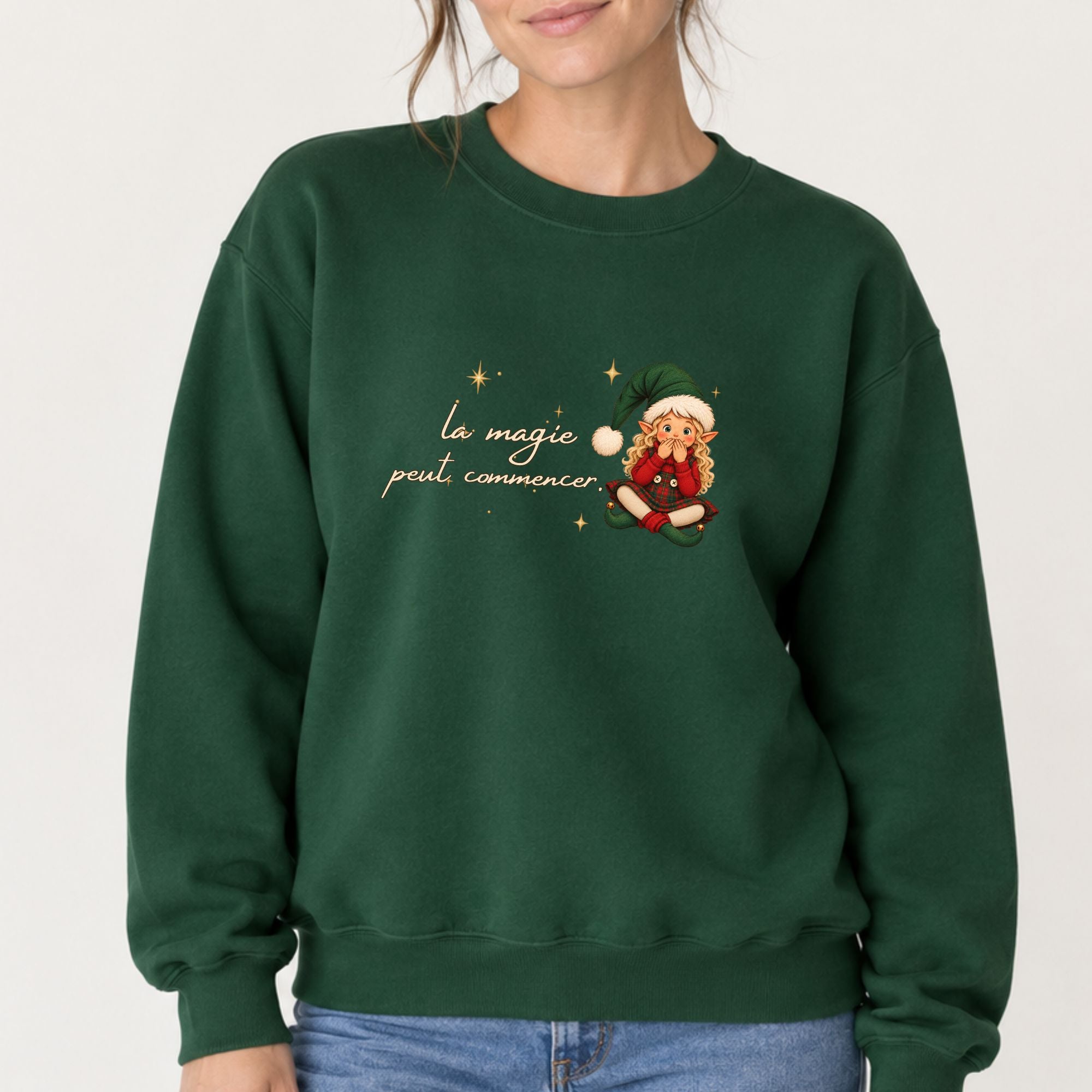 Crewneck pour femmes-La magie peut commencer (Lutine)