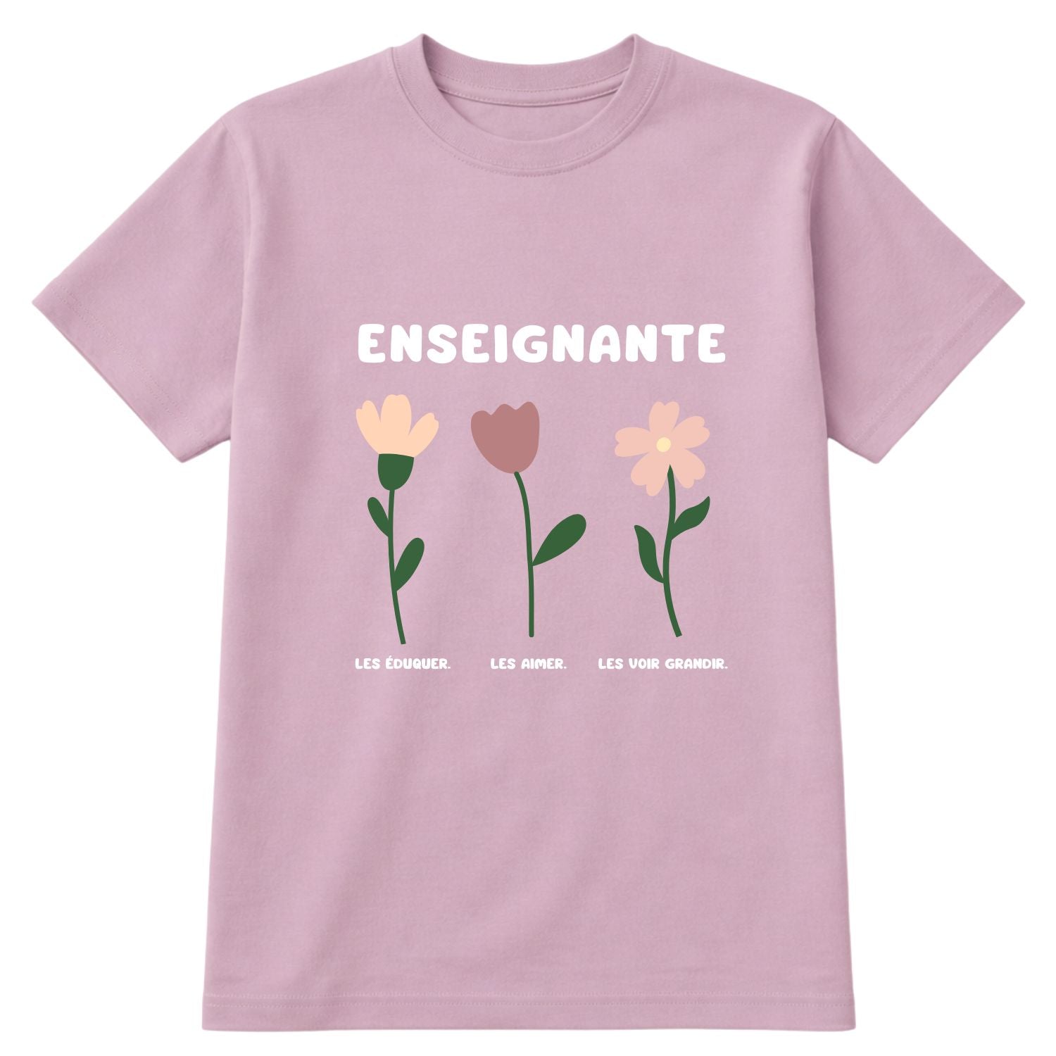 T-shirt pour femmes-Enseignante (fleurs)