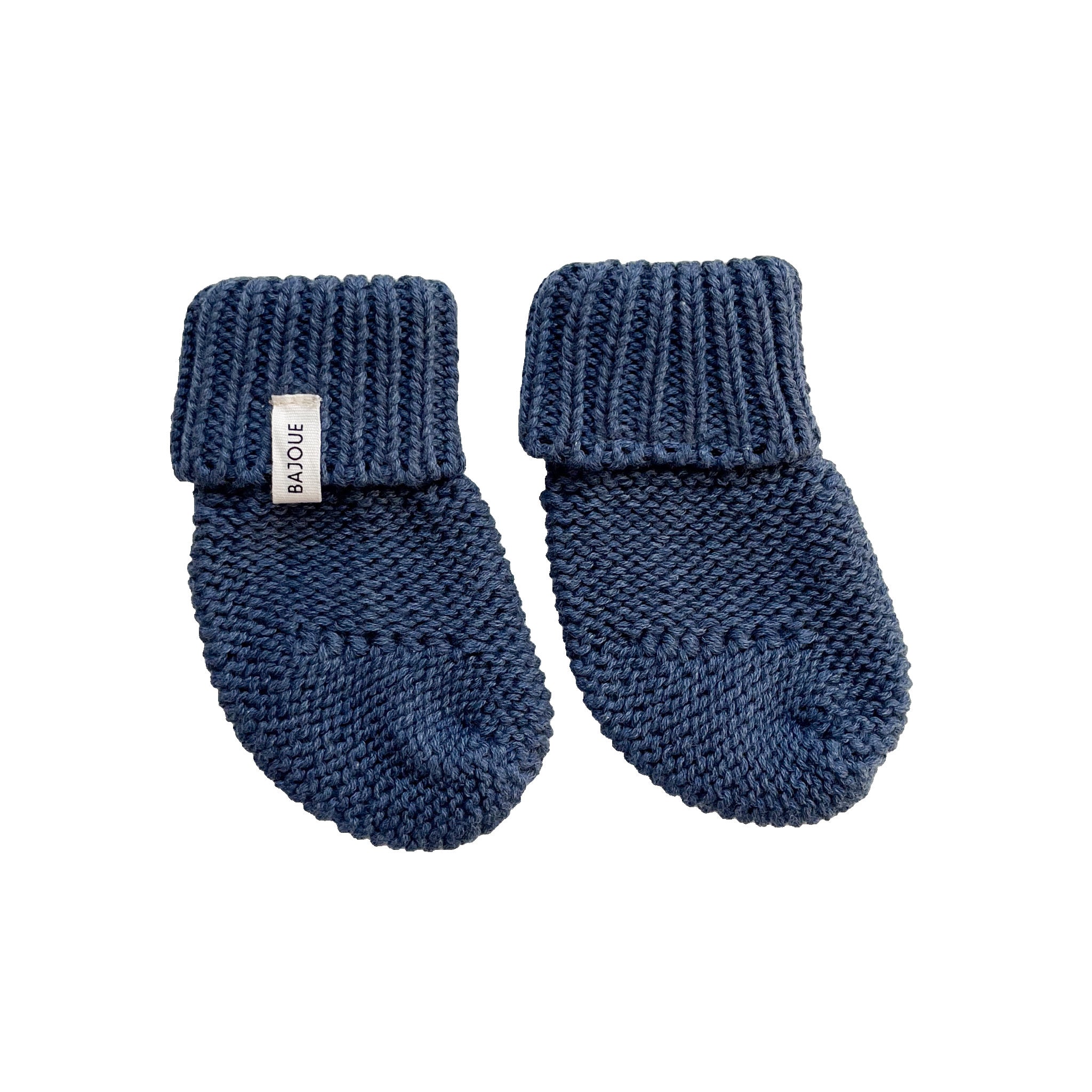 Knitted Baby Booties - Navy