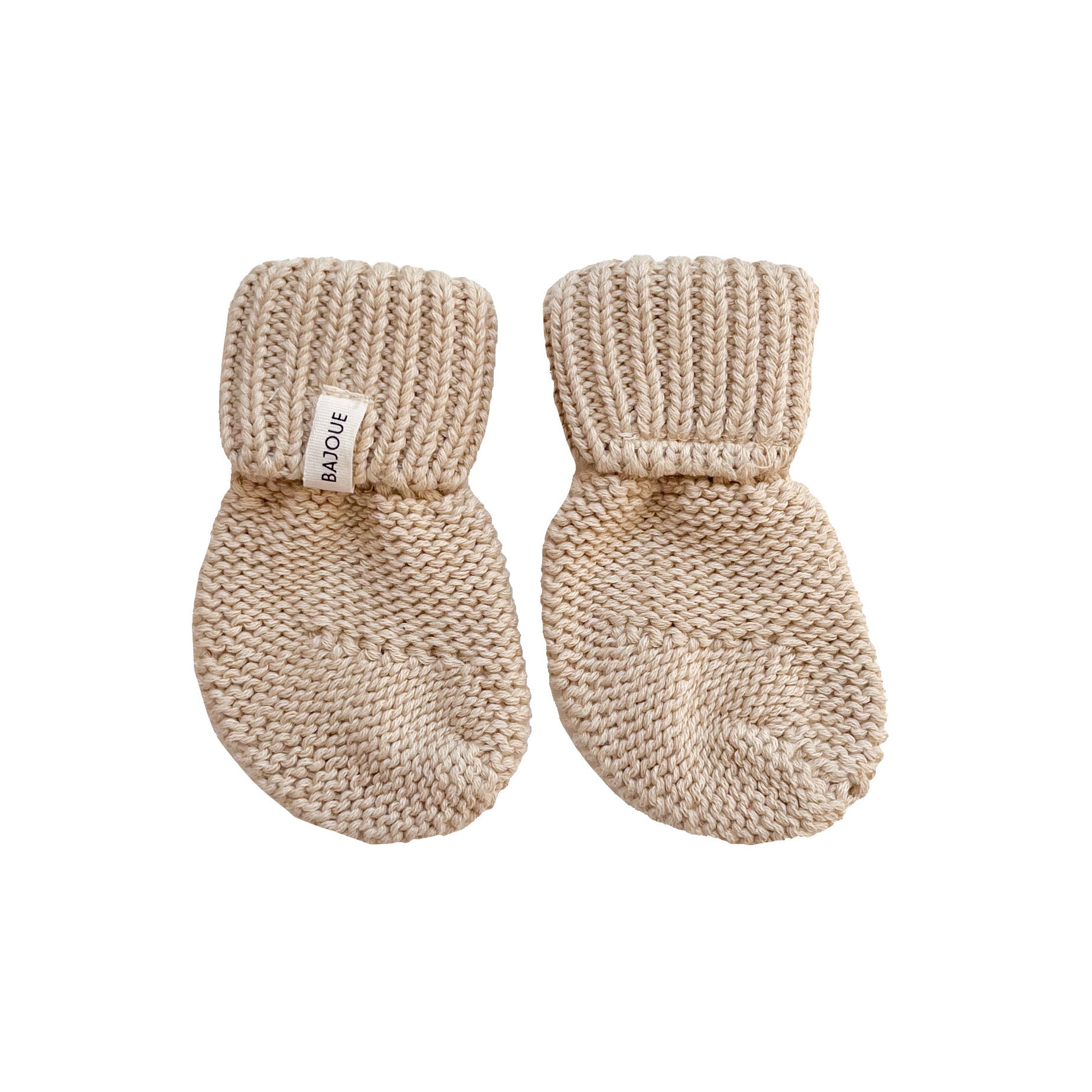 Knitted Baby Booties - Sand