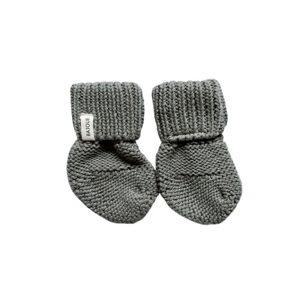 Chaussons en tricot pour bébés-Sauge
