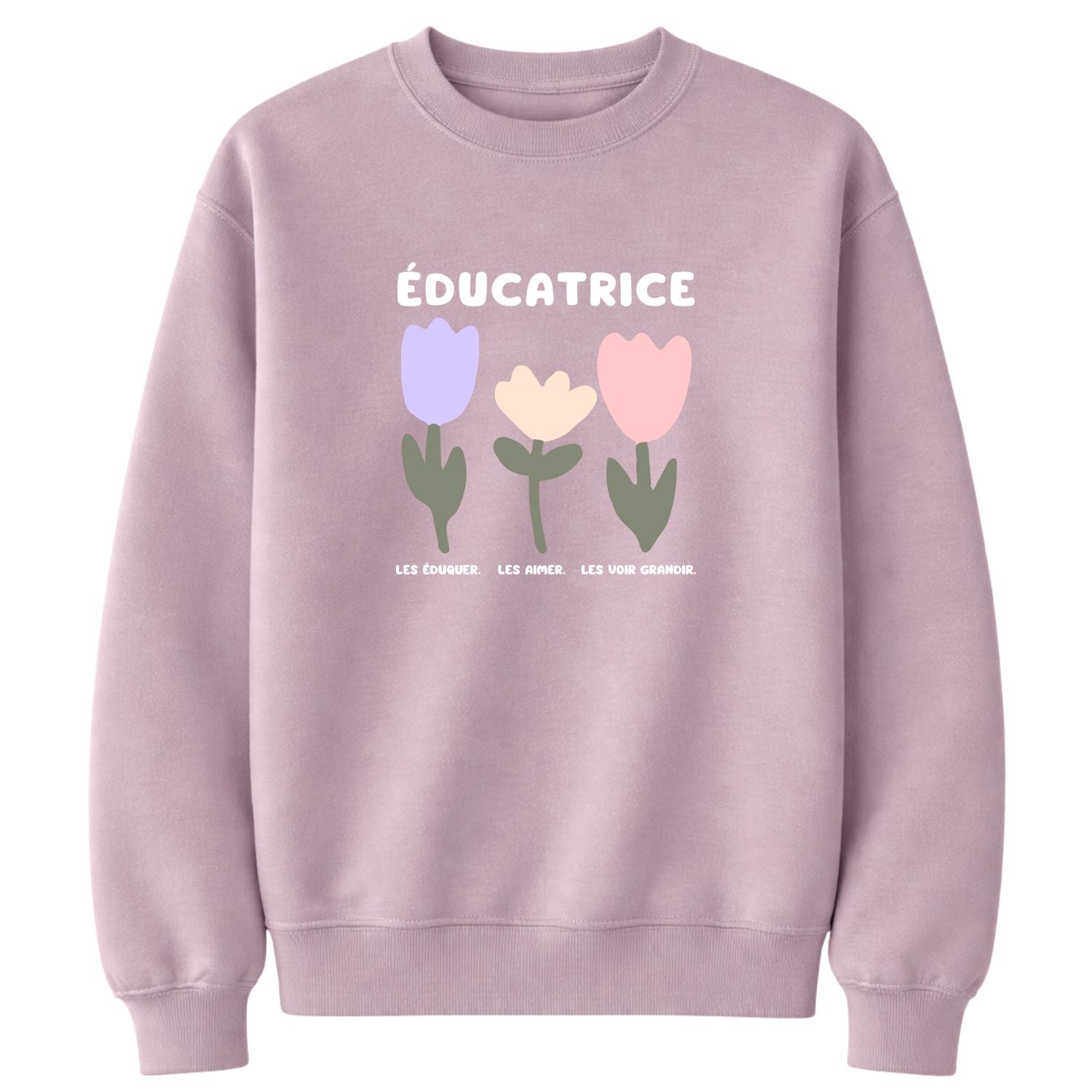 Crewneck pour femmes-Éducatrice (fleur)