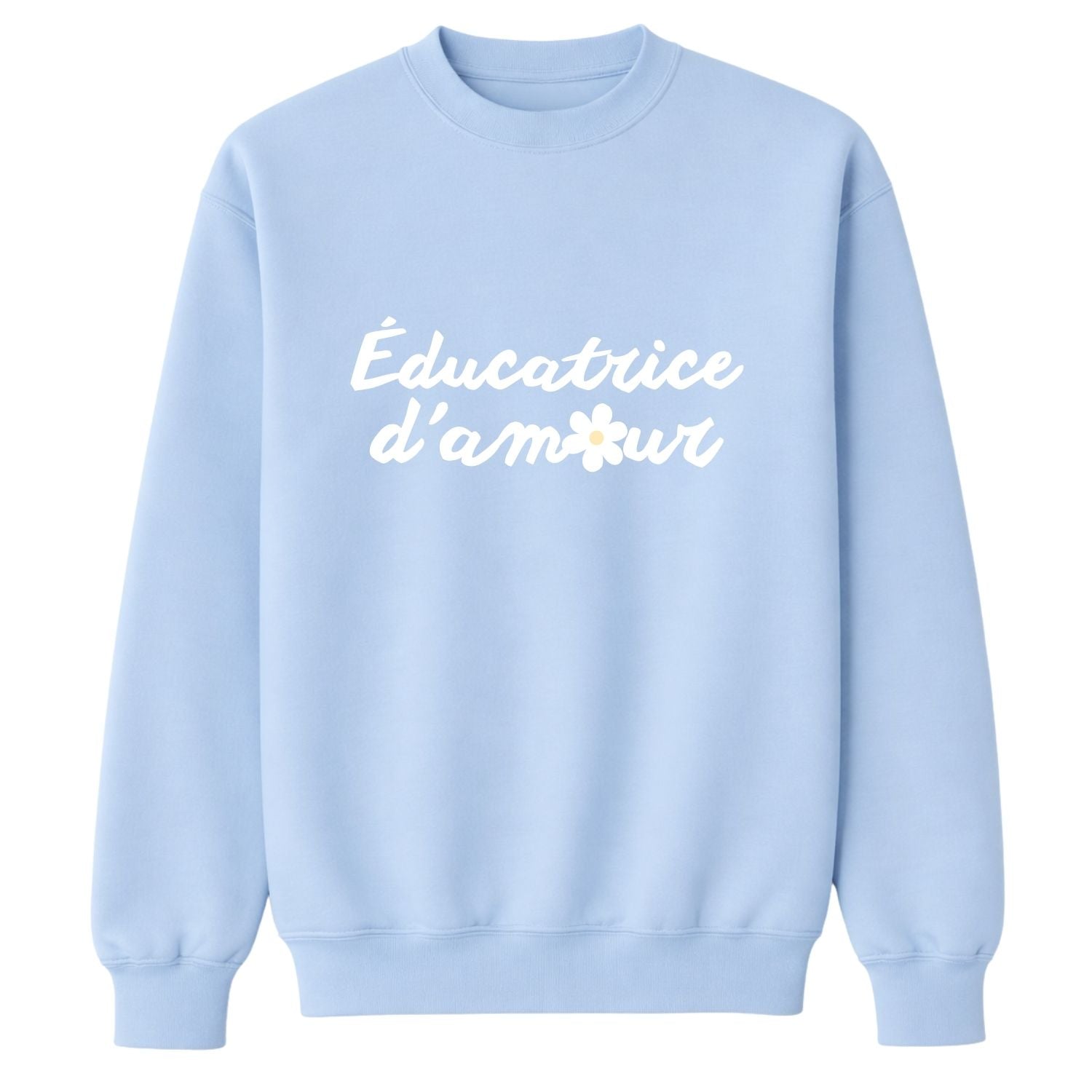 Crewneck pour femmes- Éducatrice d'amour (bleu)