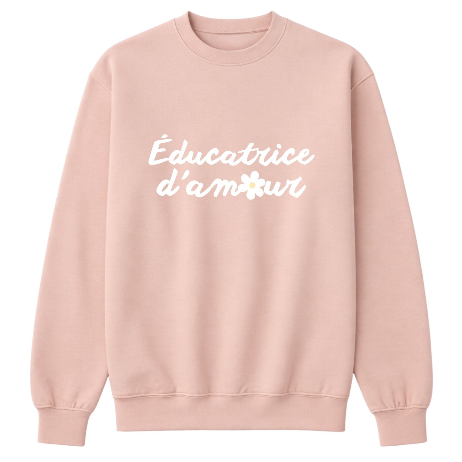 Crewneck pour femmes- Éducatrice d'amour (rose)