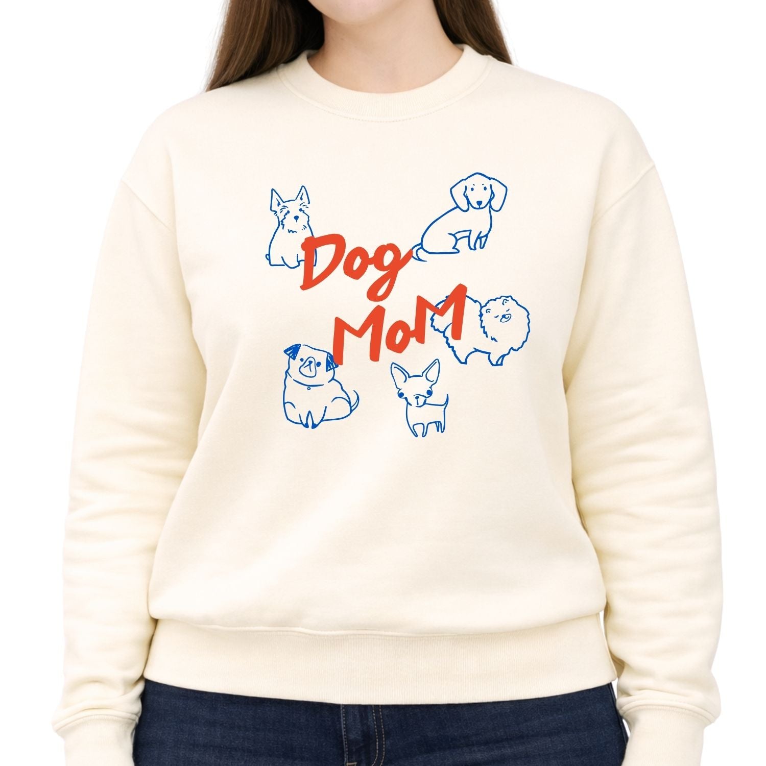 Crewneck pour femmes-Dog mom