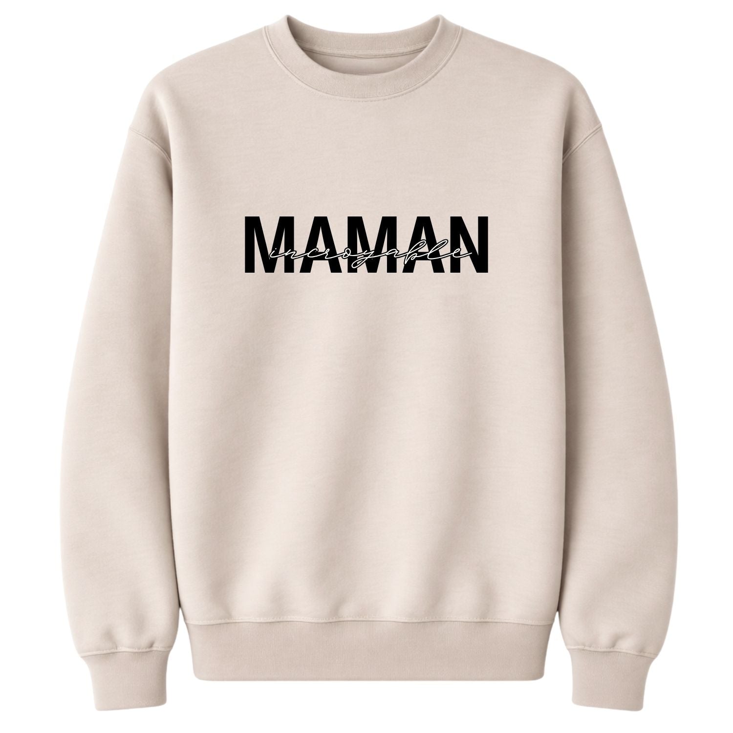 Crewneck pour femmes-Maman incroyable noir