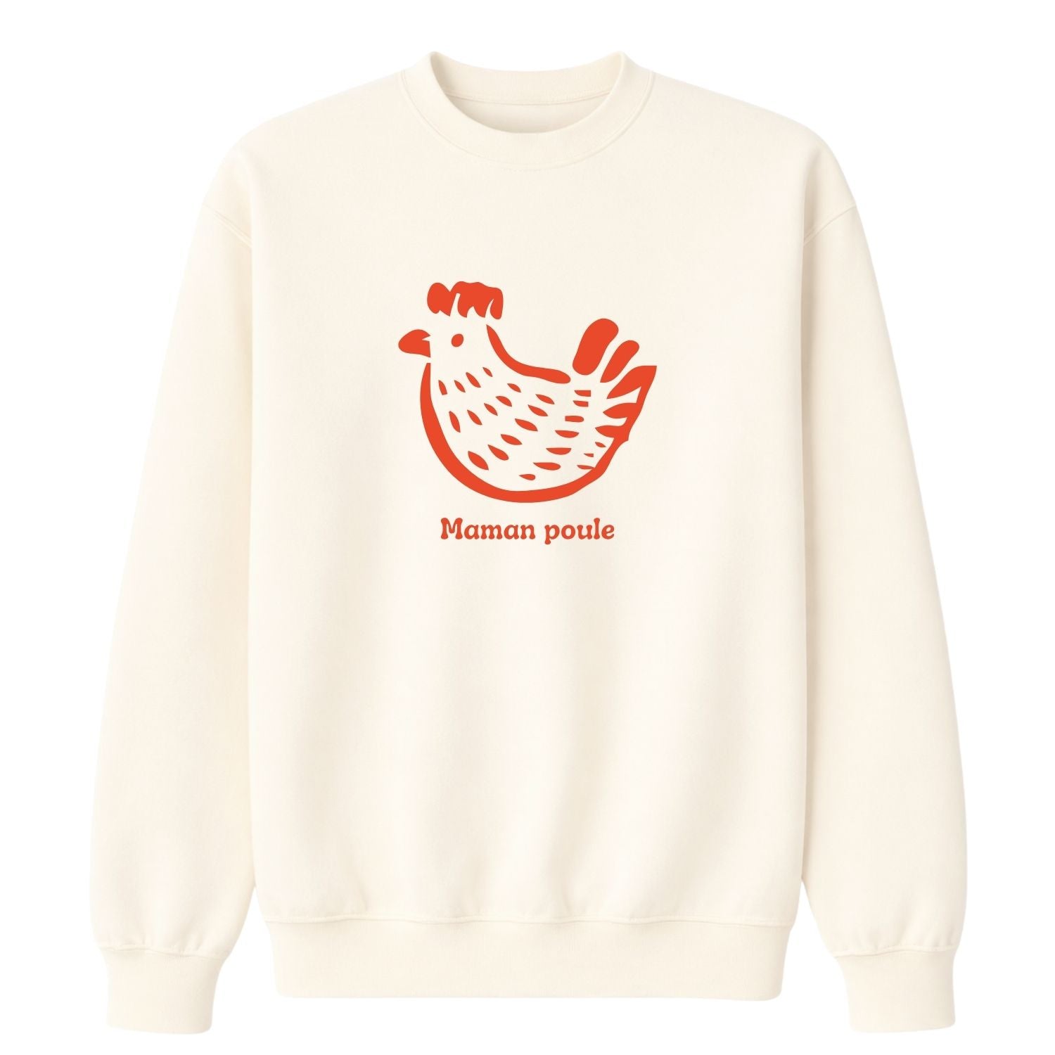 Crewneck pour femmes-Maman poule rouge