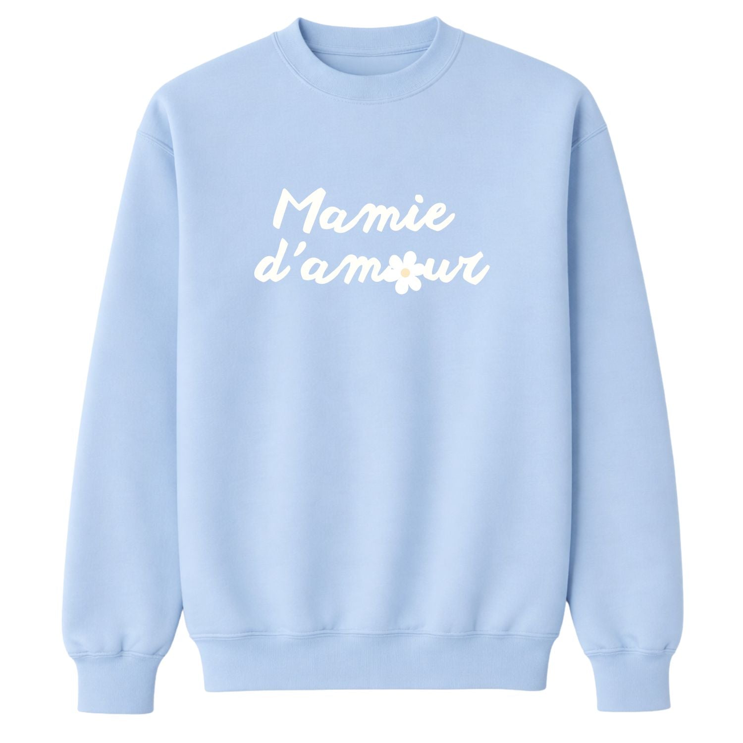 Crewneck pour femmes-Mamie d'amour (bleu)