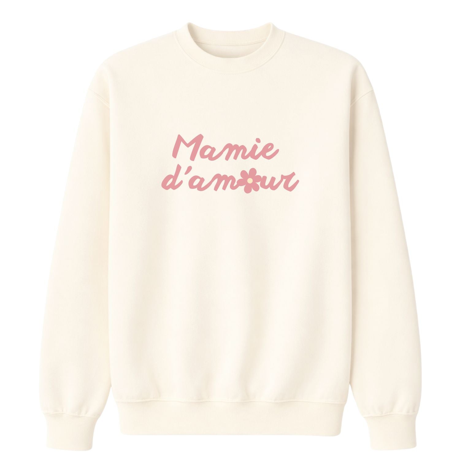 Crewneck pour femmes-Mamie d'amour (crème)