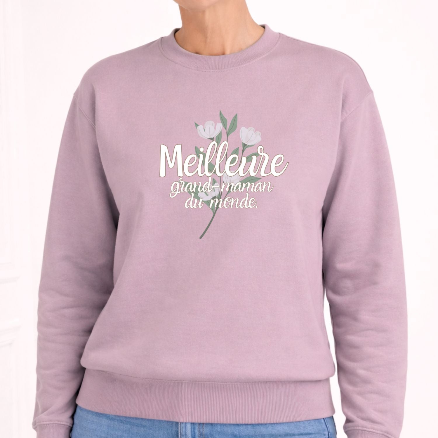 Crewneck pour femmes-Meilleure Grand-maman (mauve)