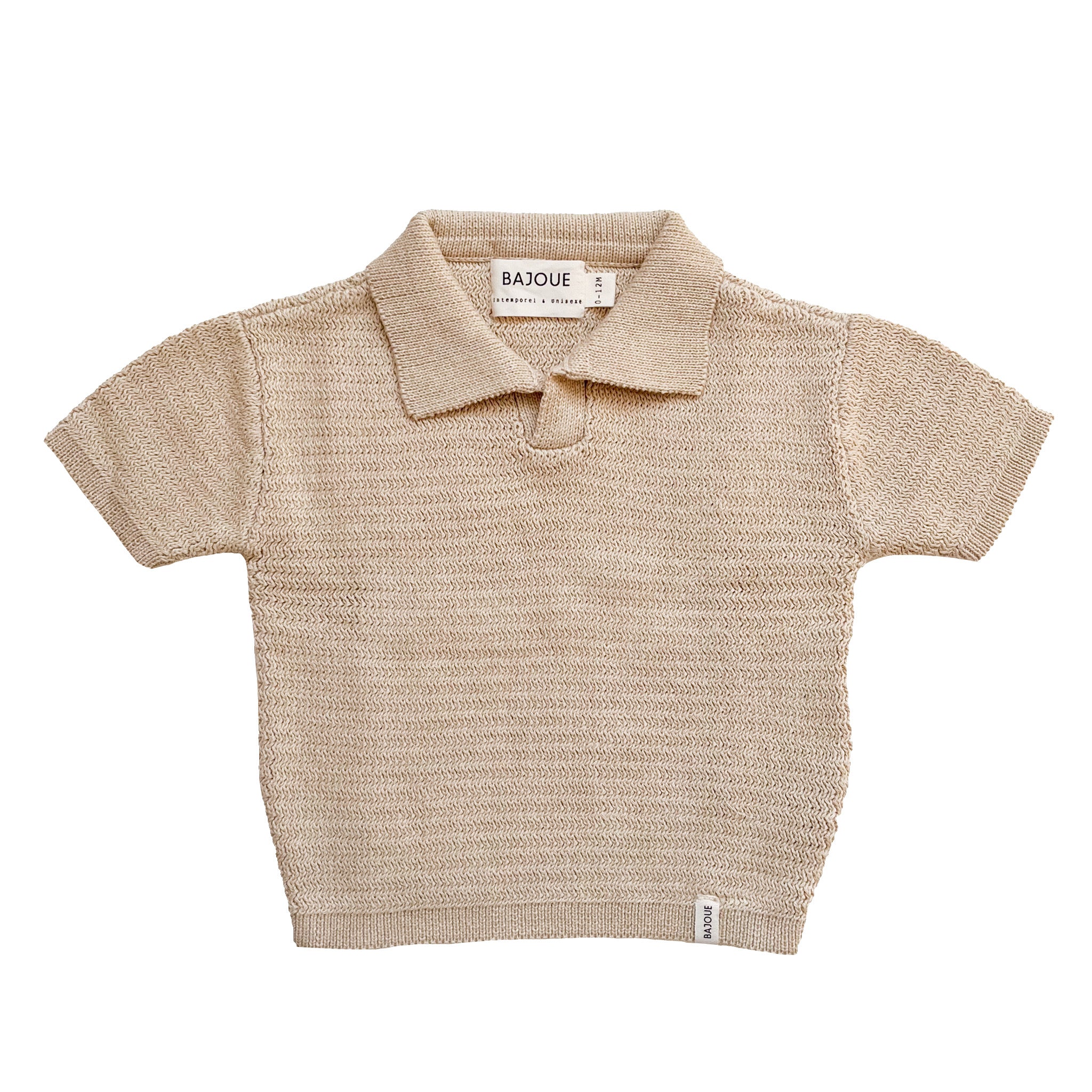 Babies and children knit polo - Sand