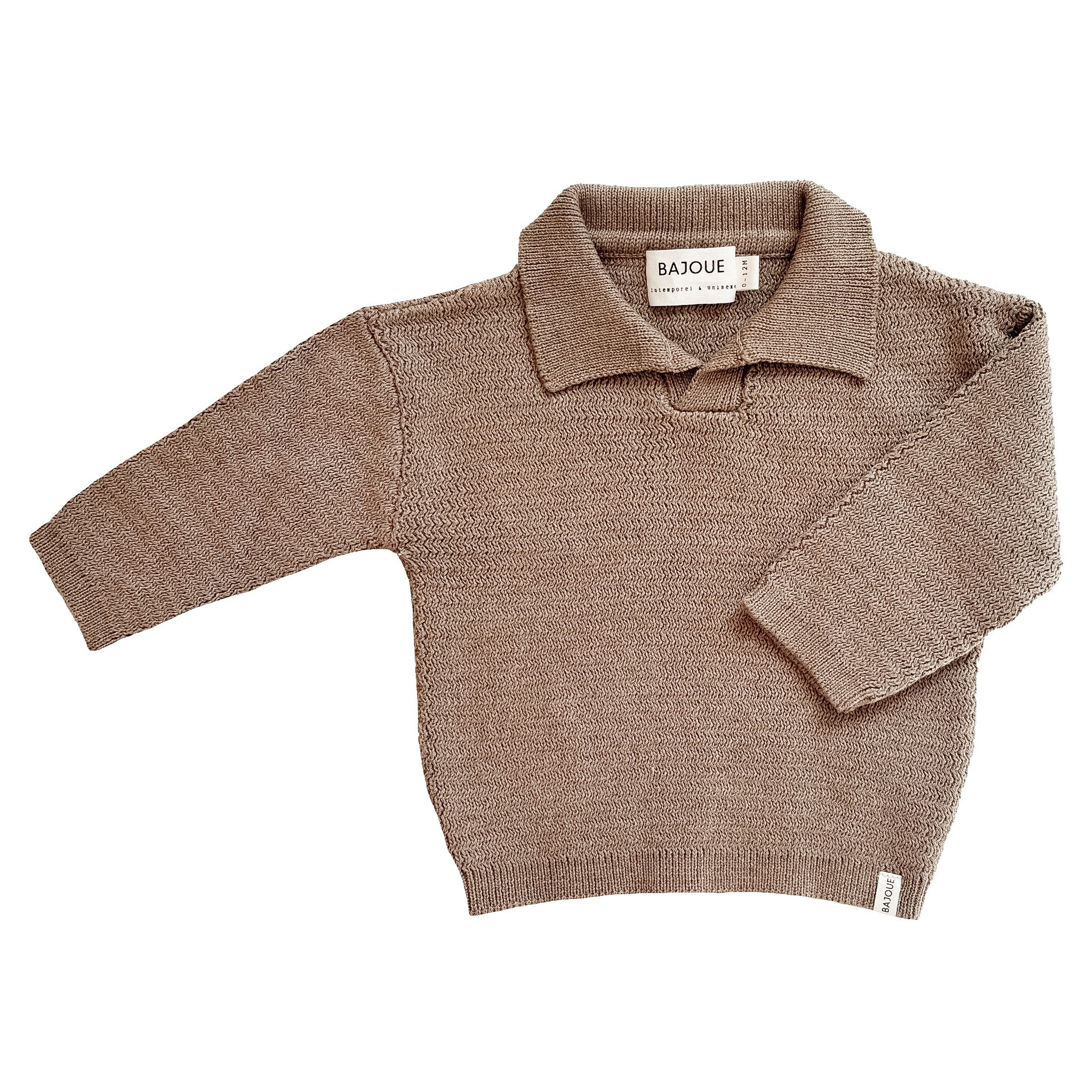 Polo en tricot pour femmes-Taupe