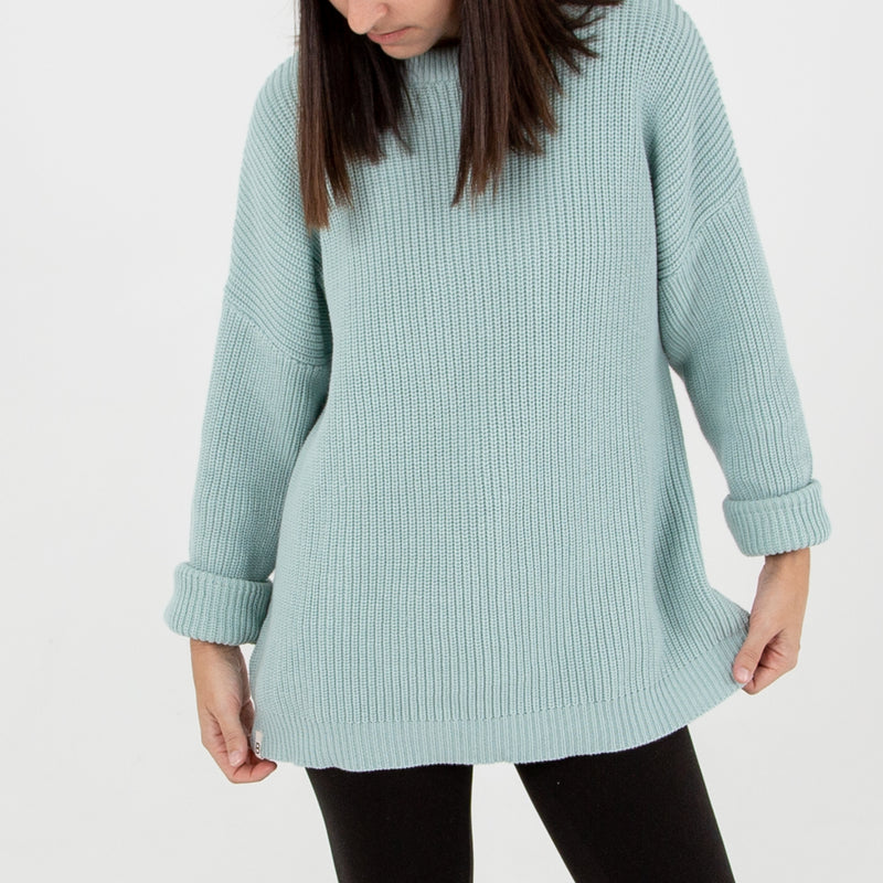 Pull en tricot pour femmes-Menthe