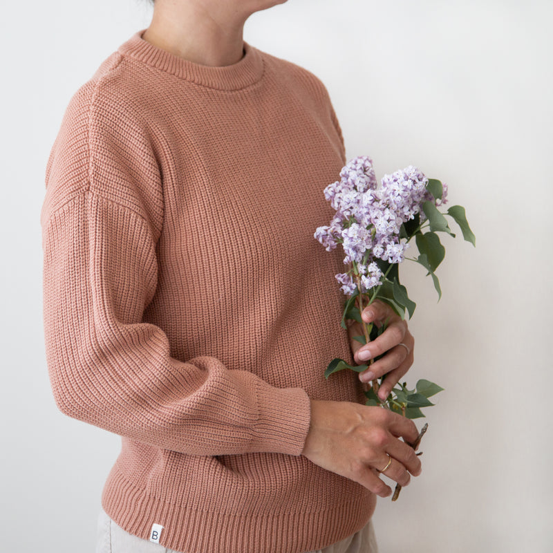 Women Knit Sweater - Clay